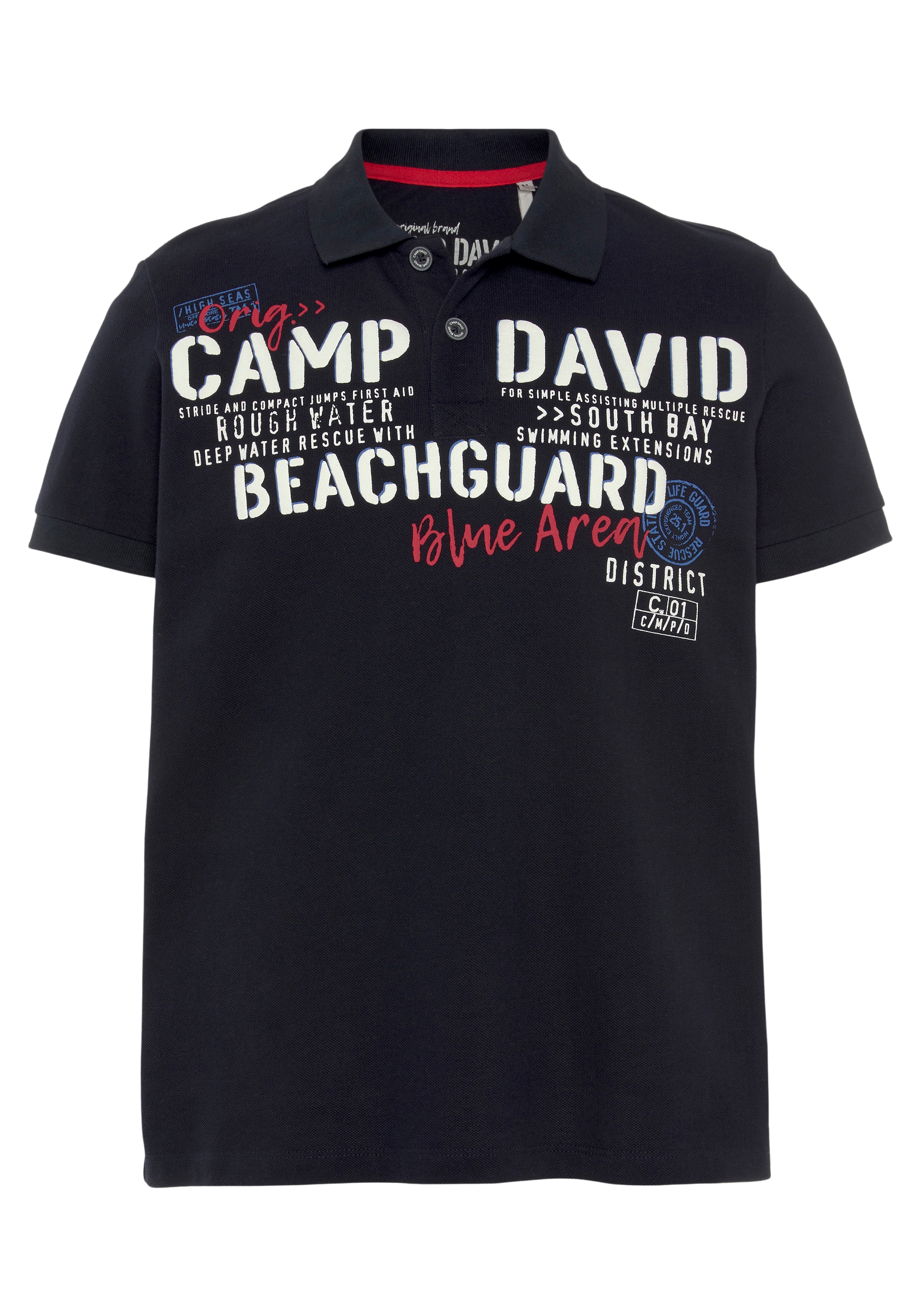 CAMP DAVID Poloshirt, in hochwertiger Piqué-Qualität