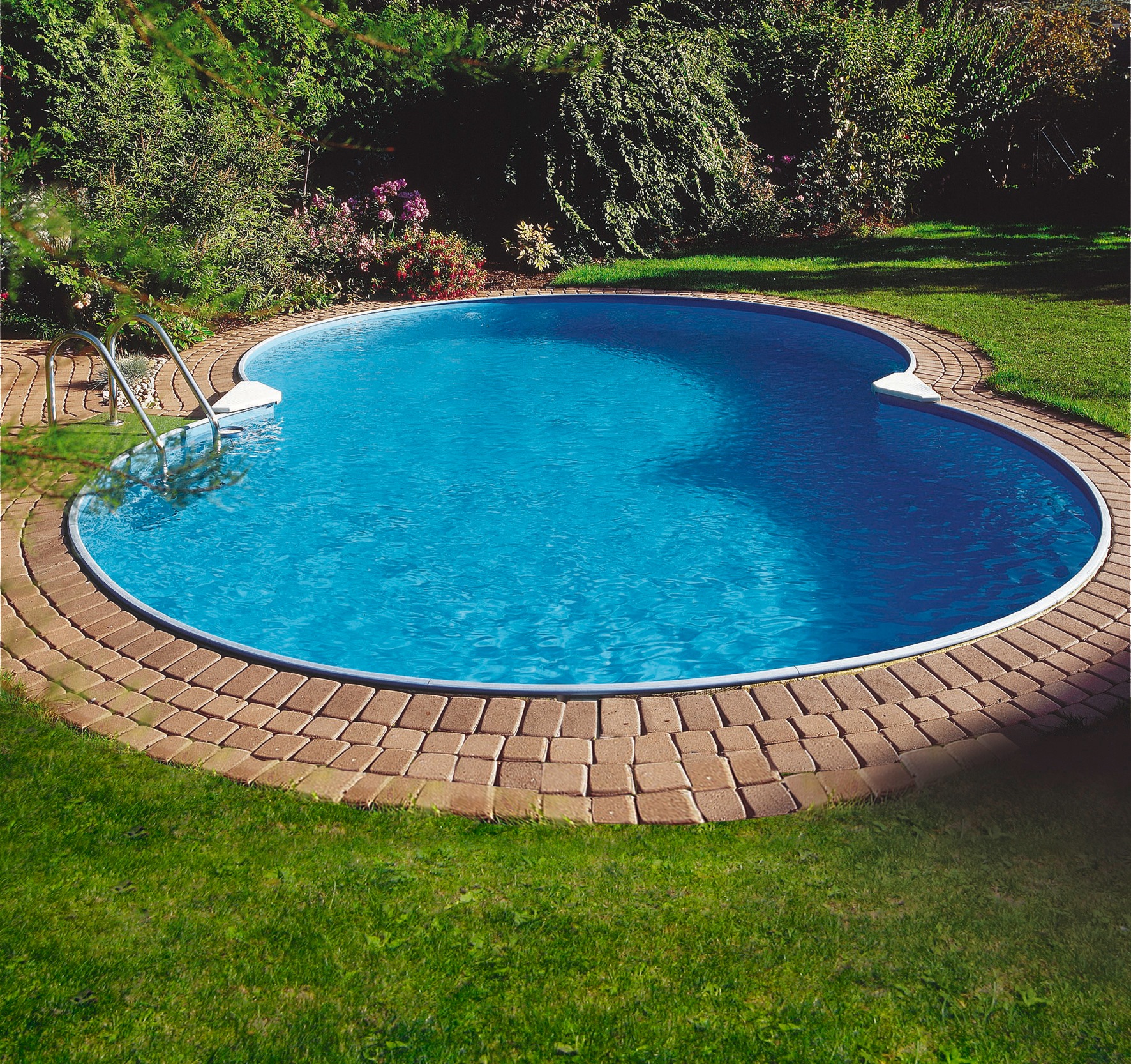 Clear Pool Achtformpool »TULUM«, (Komplett-Set, 6 tlg.), für den Volleinbau