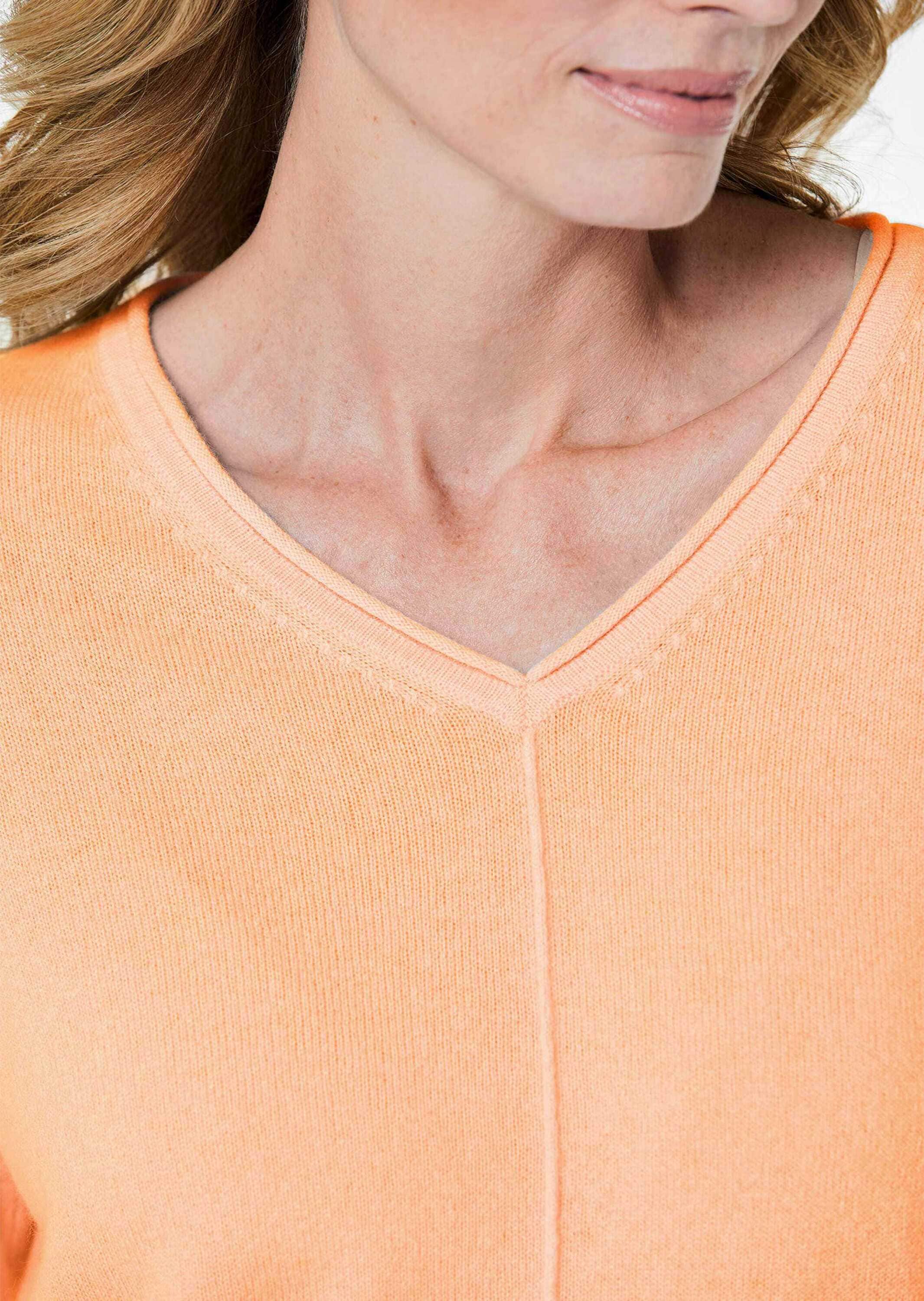 GOLDNER Strickpullover »Kurzgröße Kaschmirpullover mit V-Ausschnitt«