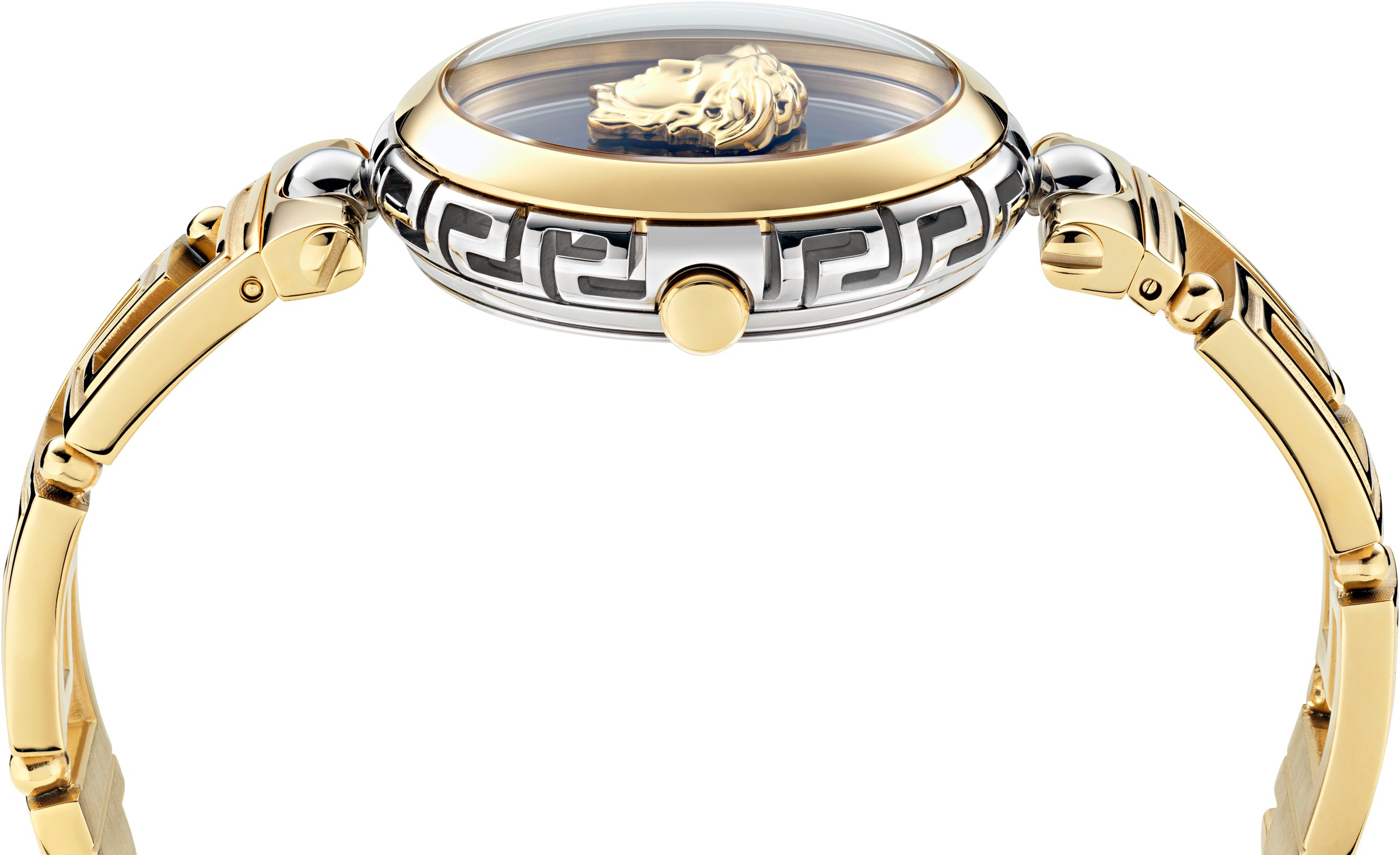Versace Quarzuhr »MEDUSA JEWEL«, Armbanduhr, Damenuhr, Swiss Made, Edelstahlarmband, analog