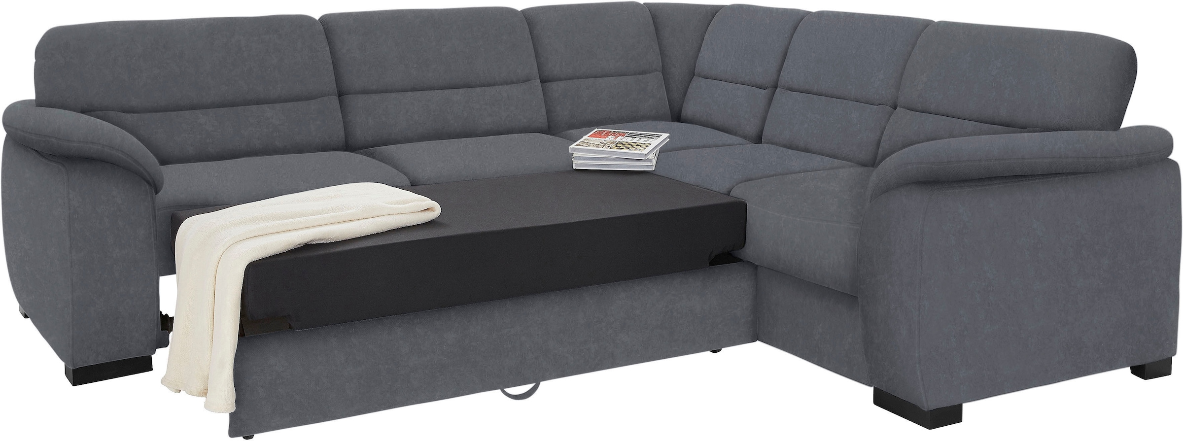 sit&more Ecksofa »Montego L-Form«, wahlweise mit Bettfunktion und Schubkasten