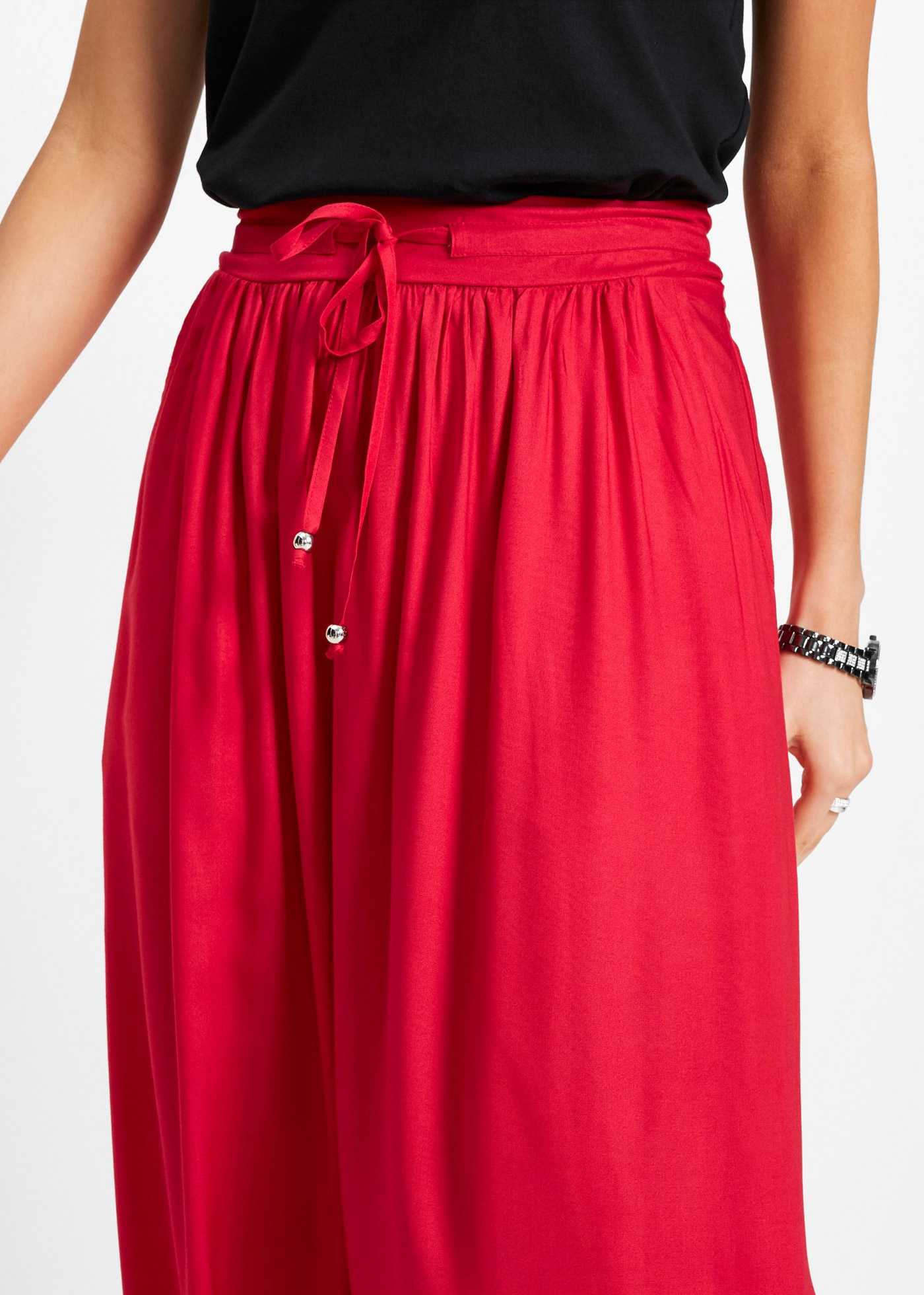 bonprix Maxirock aus Viskose, Maxilänge, lockere Passform, bedrucktes Design