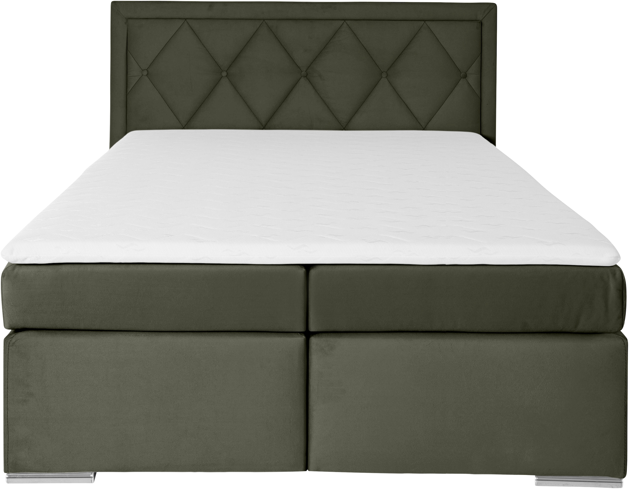 Leonique Boxbett »Alfie, Bestseller, wahlweise mit Bettkasten«, mit Knopfheftung im Kopfteil, H2, H3 und H4 wählbar