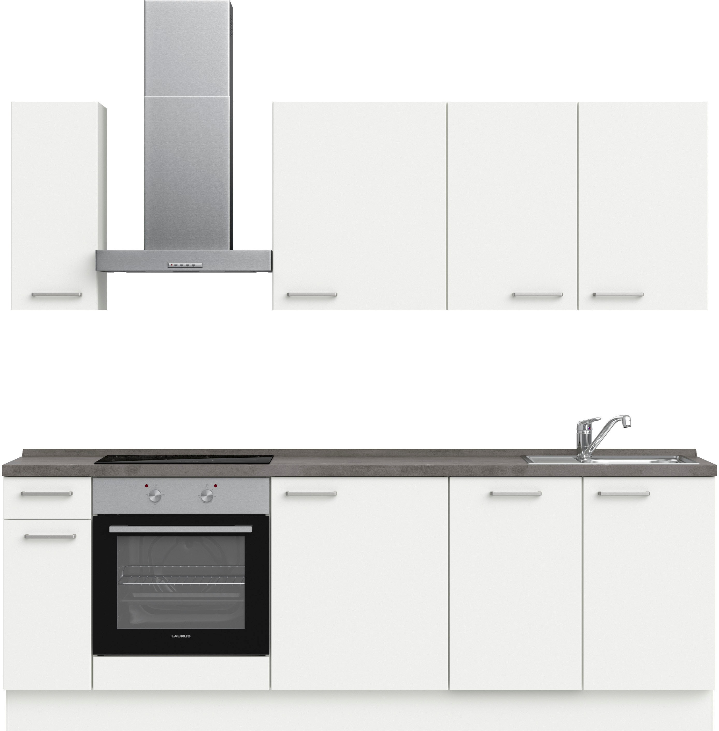 nobilia ""Touch I", NEU: individuell anpassbar mit gratis Profi-Beratung" vormontiert, Breite 240 cm, Ausrichtung wählbar, wahlw. mit E-Geräten