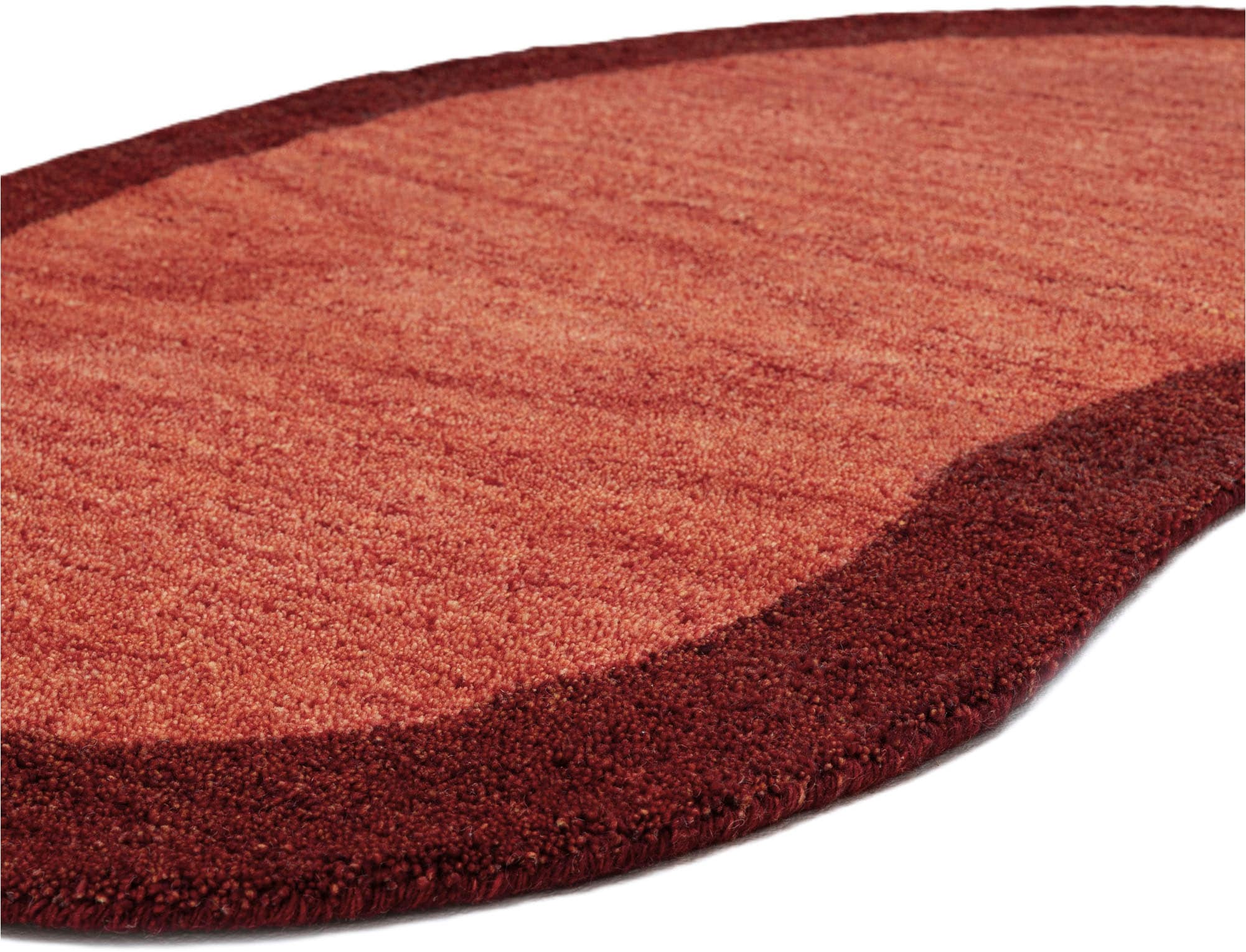 THEKO Wollteppich »Gabbeh Super, Handweb, Teppich, Bordüre, reine Wolle« oval 9 mm Höhe Schlafzimmer, Wohnzimmer, Esszimmer, auch als Läufer, eckig  oder rund