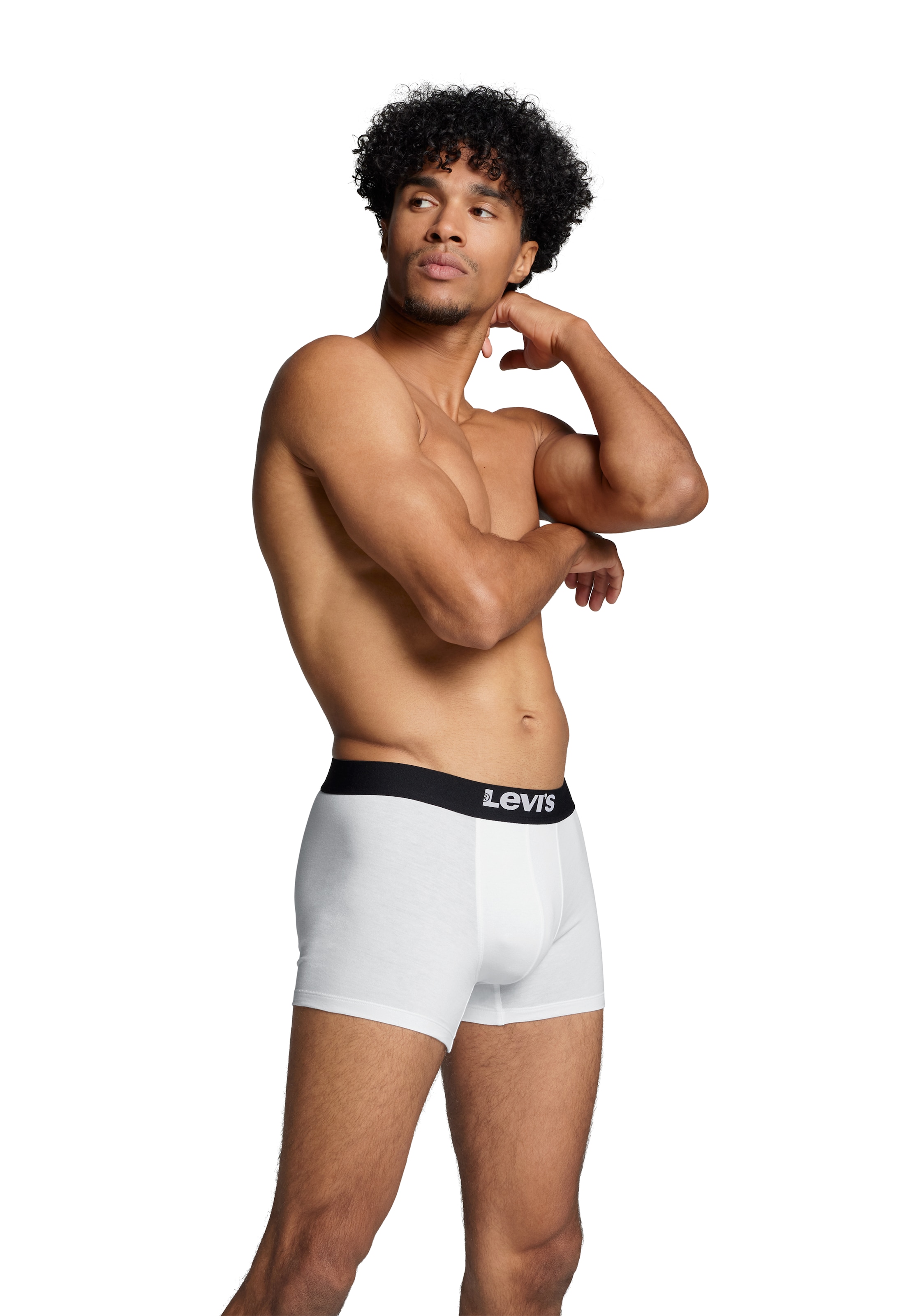 Levi's® Boxershorts »LEVIS MEN SLD BASC BOXER BRIEF ORG CO 2P«, (Packung, 2er Pack), mit breitem Logobund