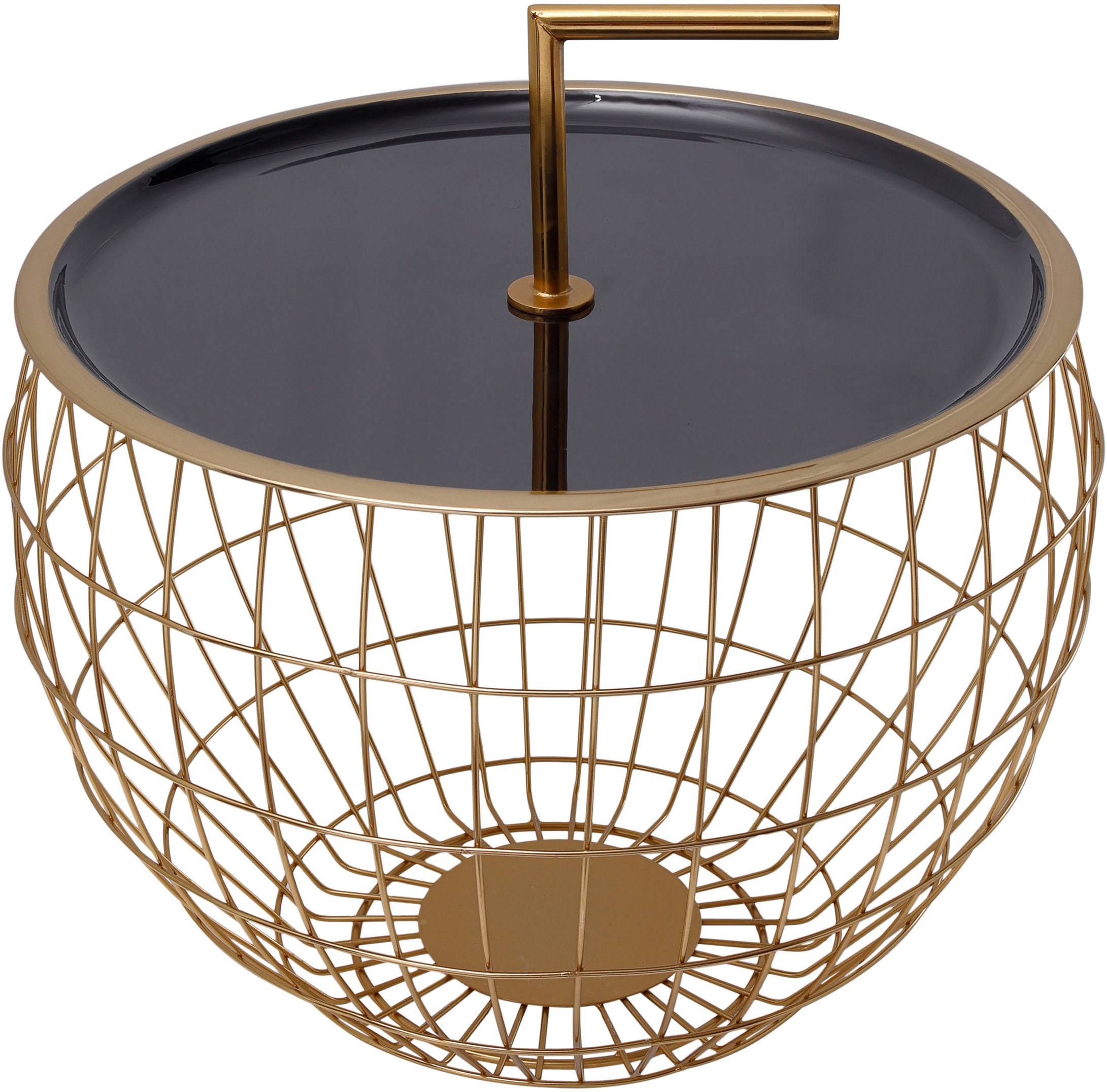Kayoom Beistelltisch »Art Deco 500, Abstelltisch aus Metall,funktional und stabil«, (1 St.), Dekorativ, mit abnehmbarem Griff (13 cm), Stauraumfunktion