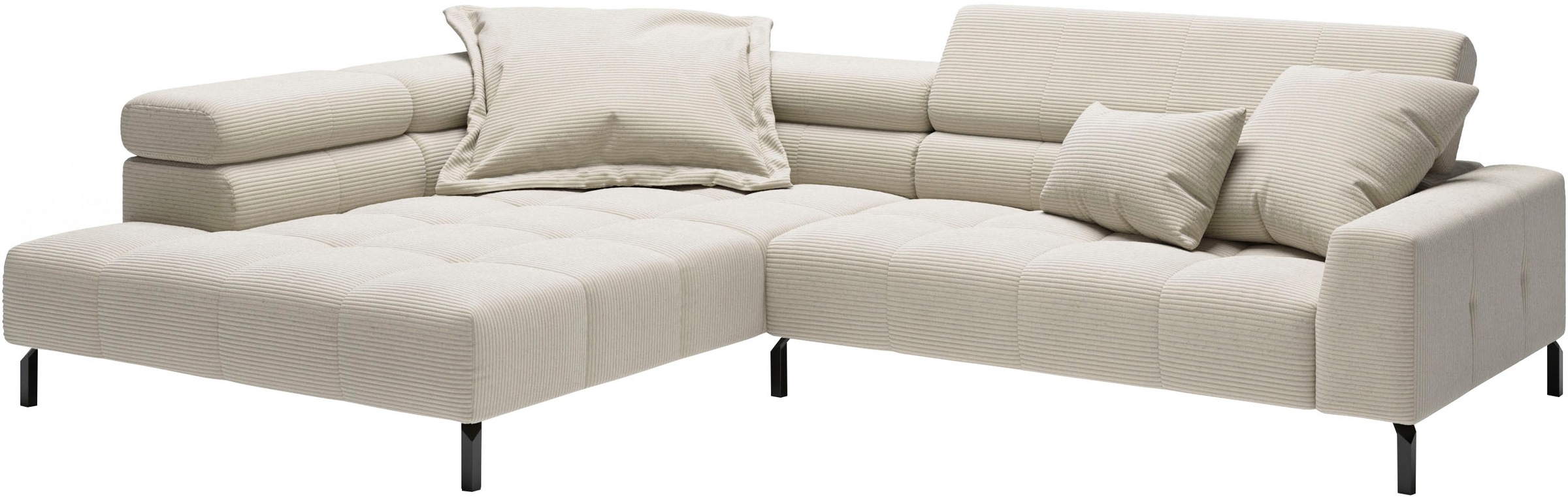 Places of Style Ecksofa »Claya, L-Form, incl. Kopfteilverstellung, Breite 311 cm«, wahlweise elektrischer Sitzvorzug