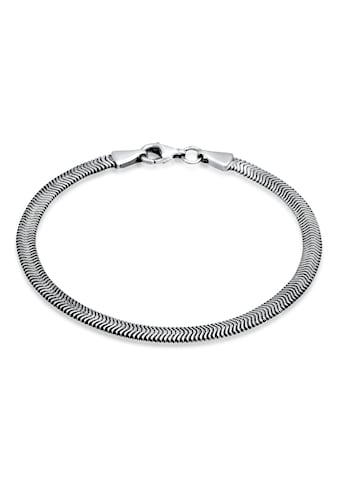 Armband »Flach Elegant Schlangenkette Fischgräte 925 Silber«