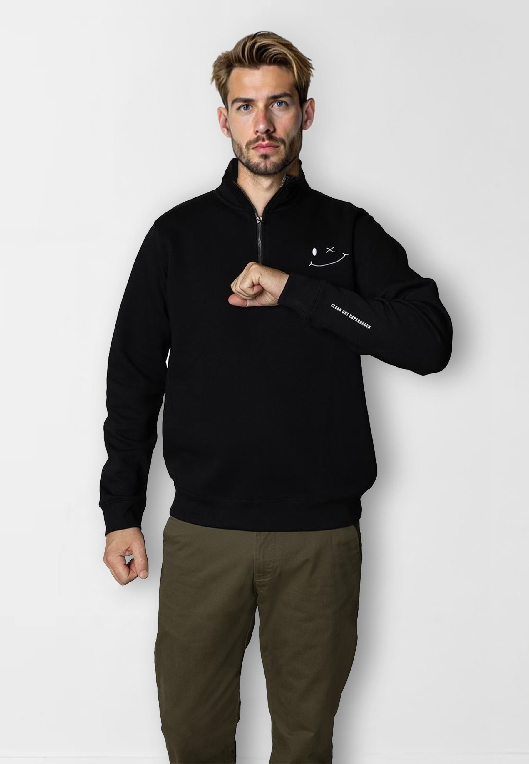 Clean Cut Copenhagen Troyer »Clean Cut Copenhagen Patrick Half-Zip Sweatshirt« 1 Stk.