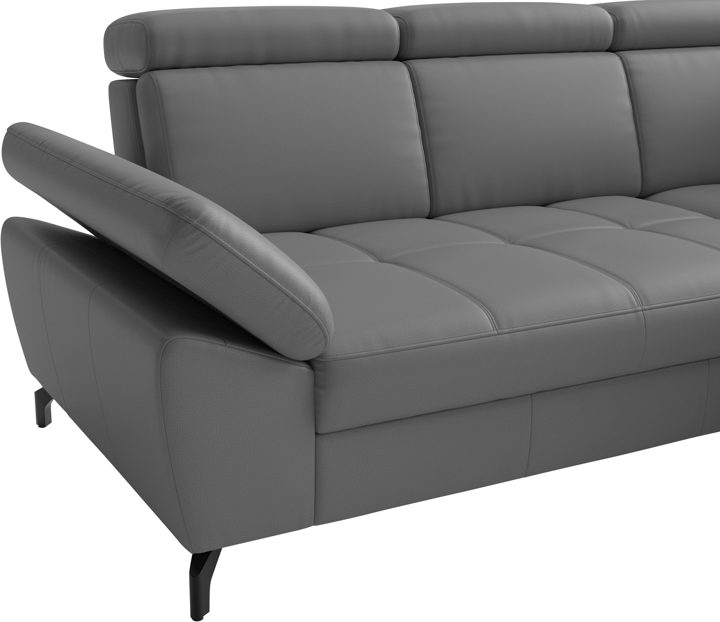 sit&more Ecksofa »Vanity L-Form, B: 254 cm, Leder« Inkl.Sitz-,Kopf-und Armteilverstellung