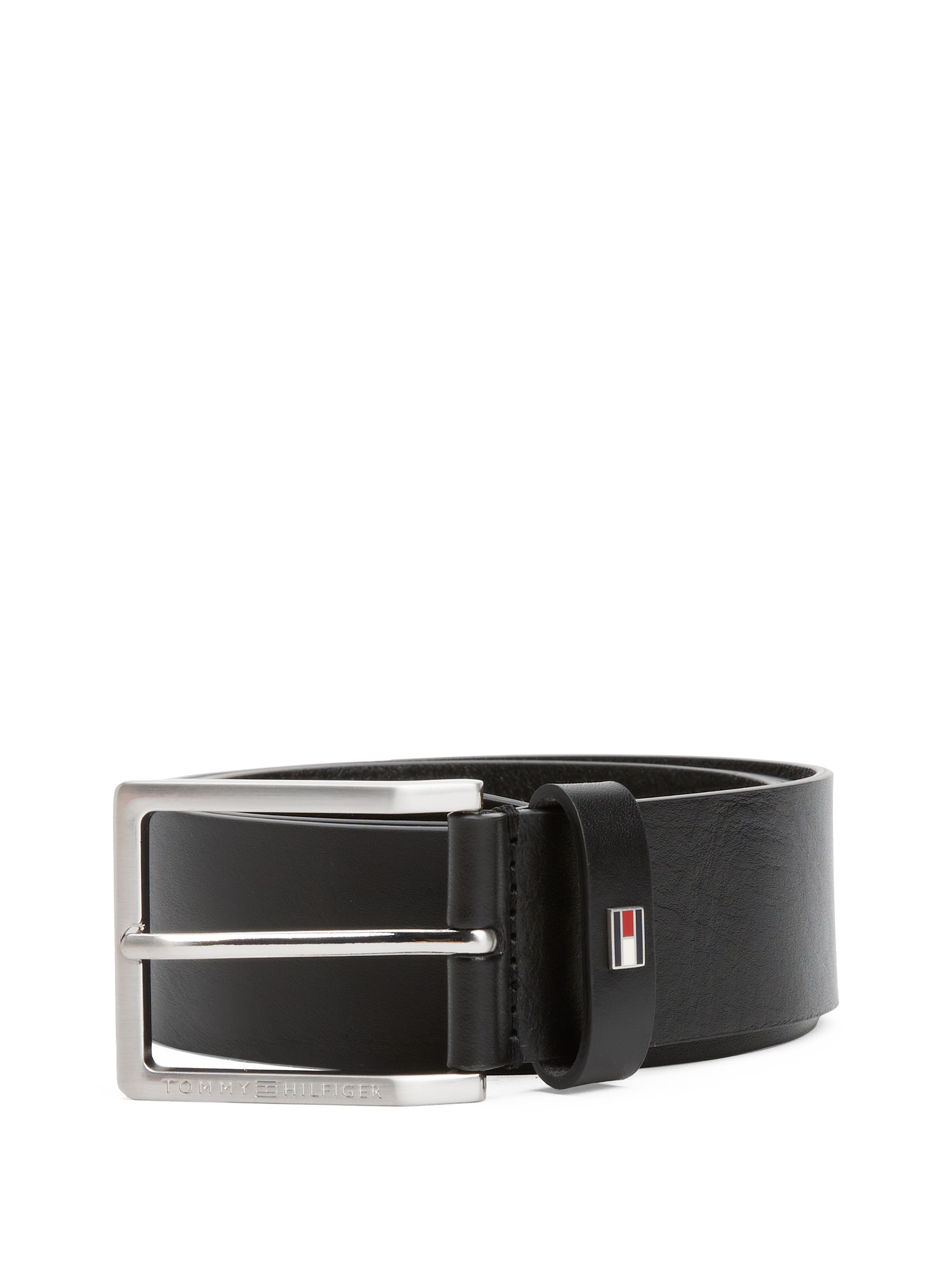 Tommy Hilfiger Ledergürtel »ADAN 3.5 EXT«, Metalllogopatch, Einfachdornschnalle