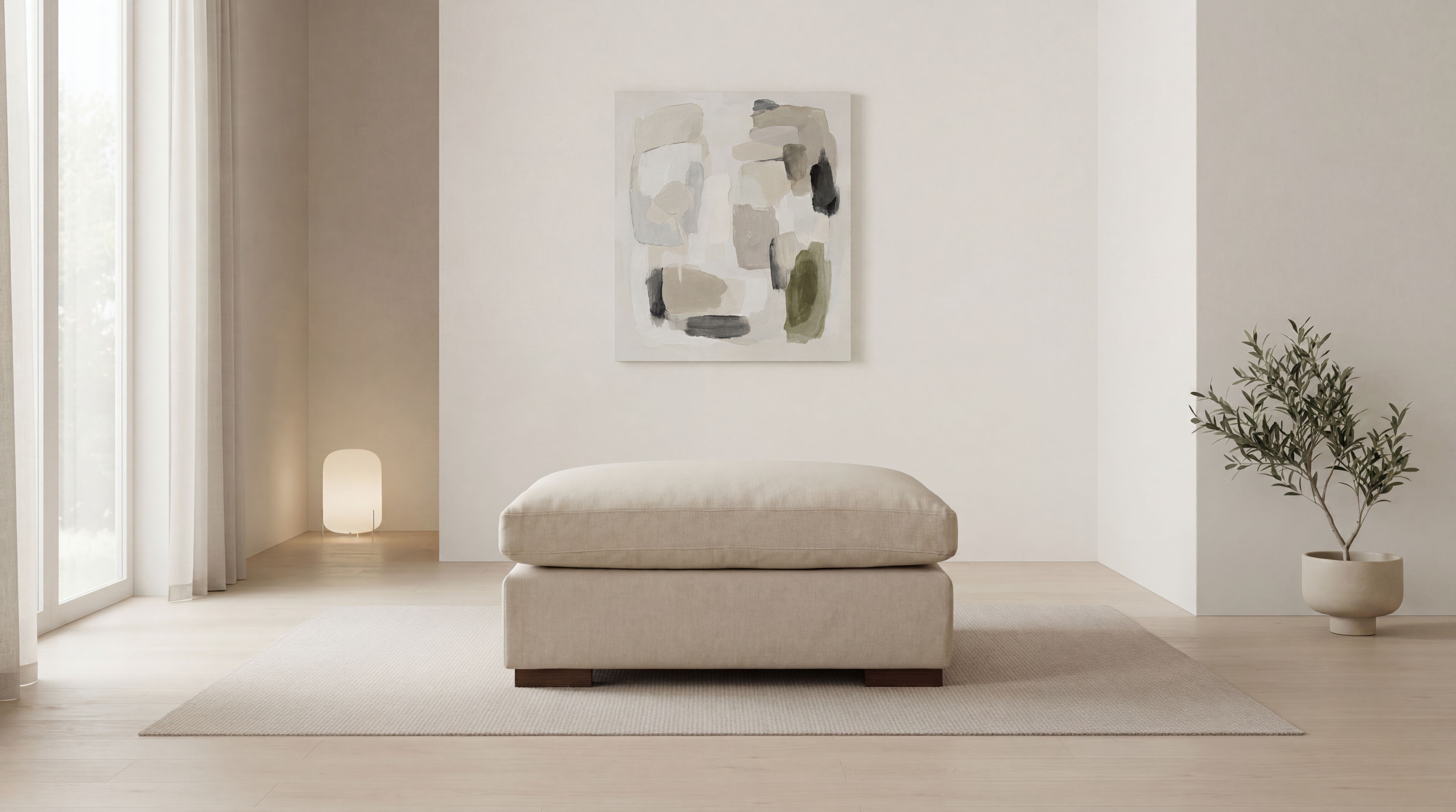 OTTO home Hocker "Comfy" mit Federn und Daunen