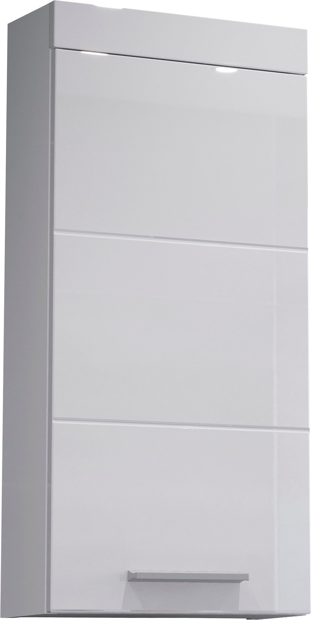 welltime Hängeschrank »Dormoletto« Weißer Badschrank mit waagerechter Fräsung - Maße (B/T/H) 35/16/75 cm