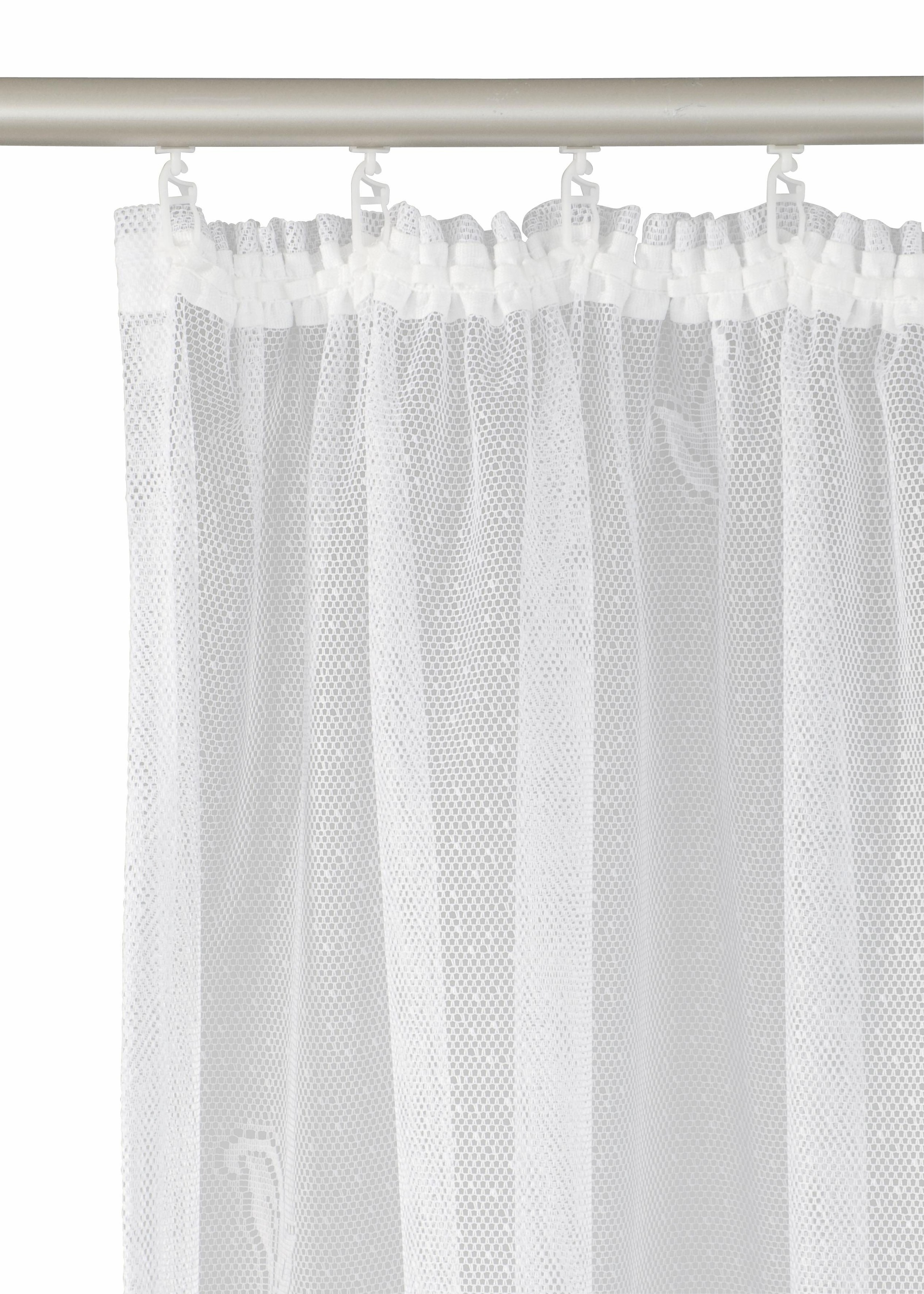 Thumbnail - Weckbrodt Gardine "Wismar" Kräuselband 1 Stk. tlg. Jacquard, strukturiert, Allover,floral,halbtransparent, Bordüre, Stor...