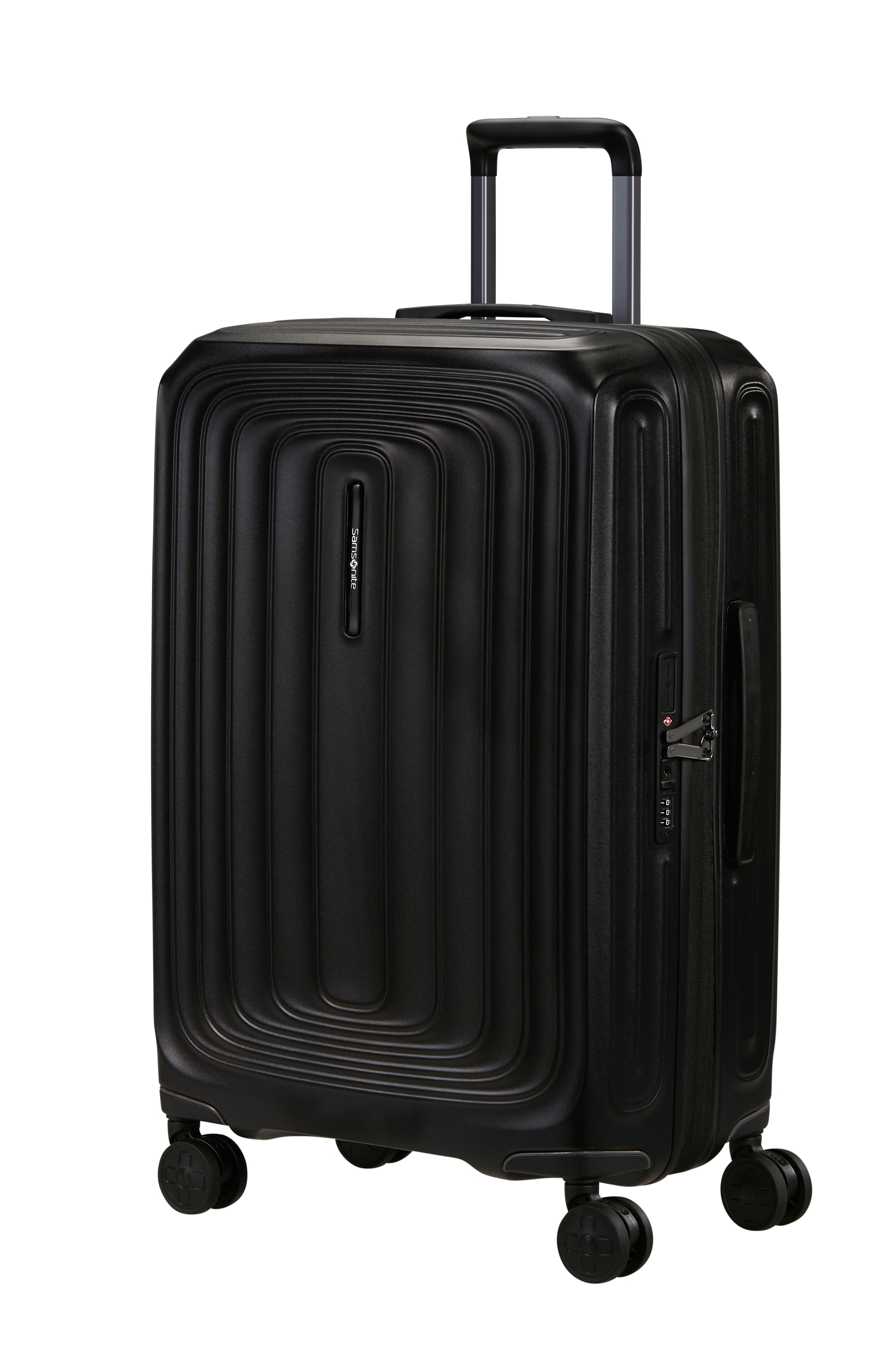 Samsonite "2WANDER" 80 l 4 Rollen aus robustem Polycarbonat, mit Adressetikett und Dehnfalte