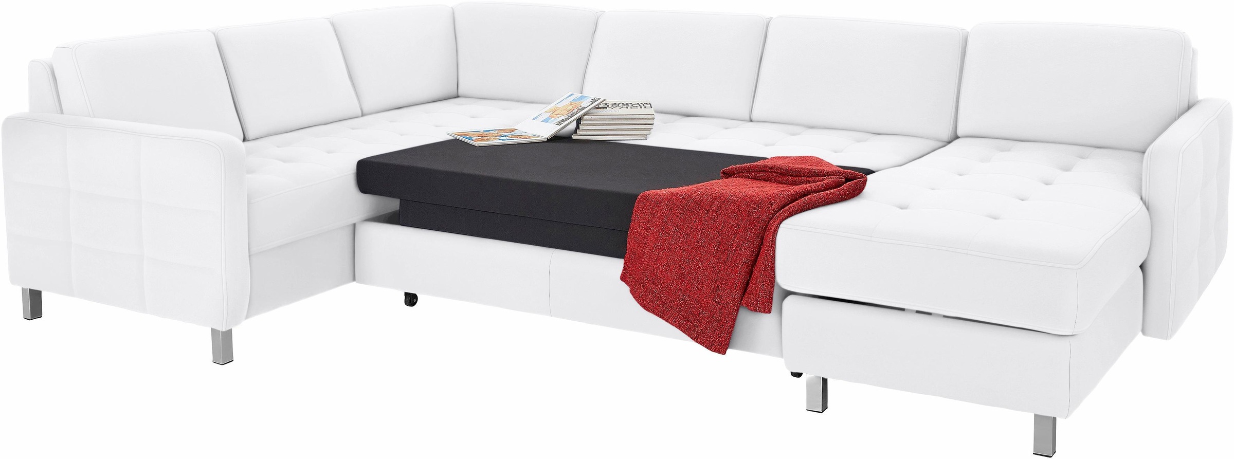 sit&more Wohnlandschaft "Pablo U-Form" wahlweise mit Bettfunktion und Bettk günstig online kaufen