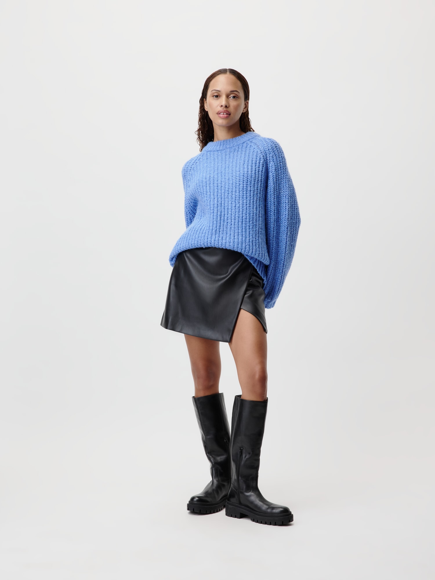LeGer Strickpullover »Leslie, LeGer by Lena Gercke«, Loose fit mit Rundhalsausschnitt