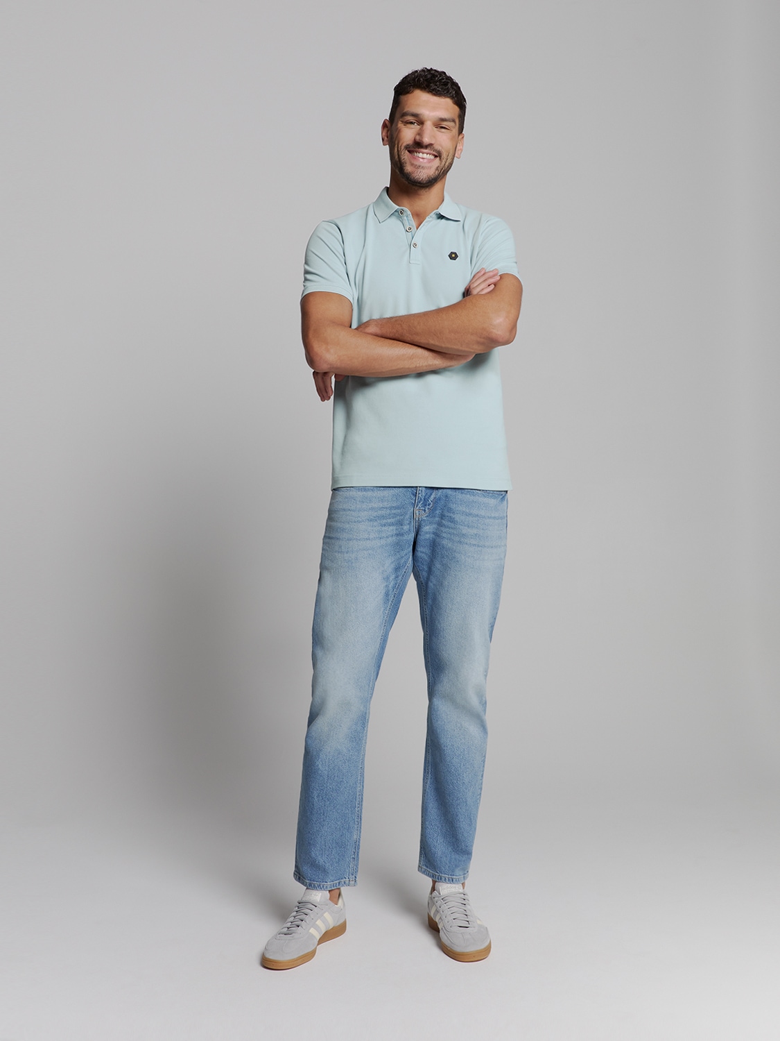 NO EXCESS Poloshirt »No Excess Poloshirt Polo Pique Garment Dyed«