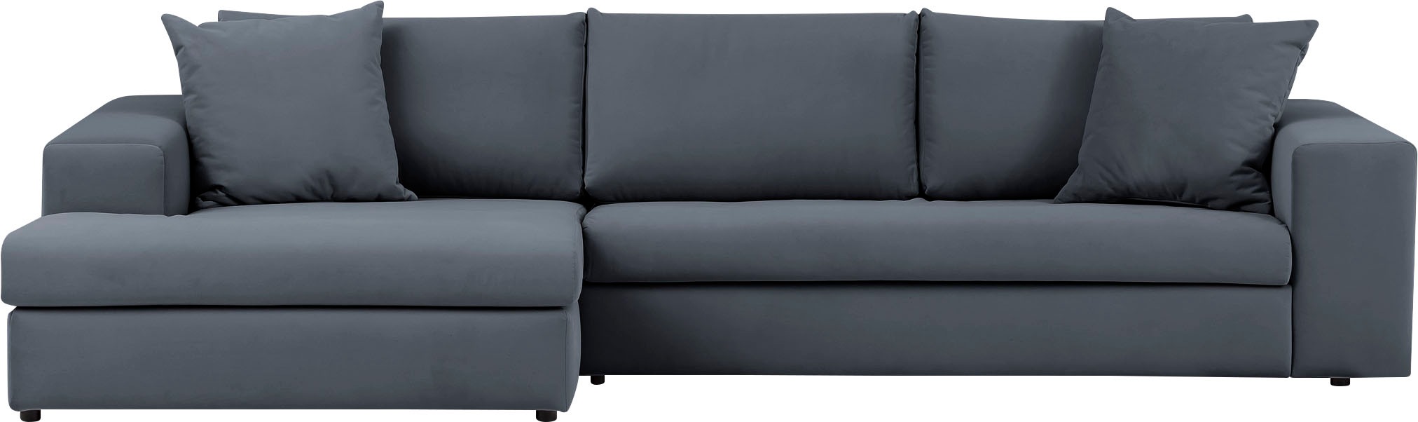 andas Ecksofa »SLEETLAND XXL in Samtvelours oder Vintage-Leder-Optik, L-Form,«, besonders groß und bequem