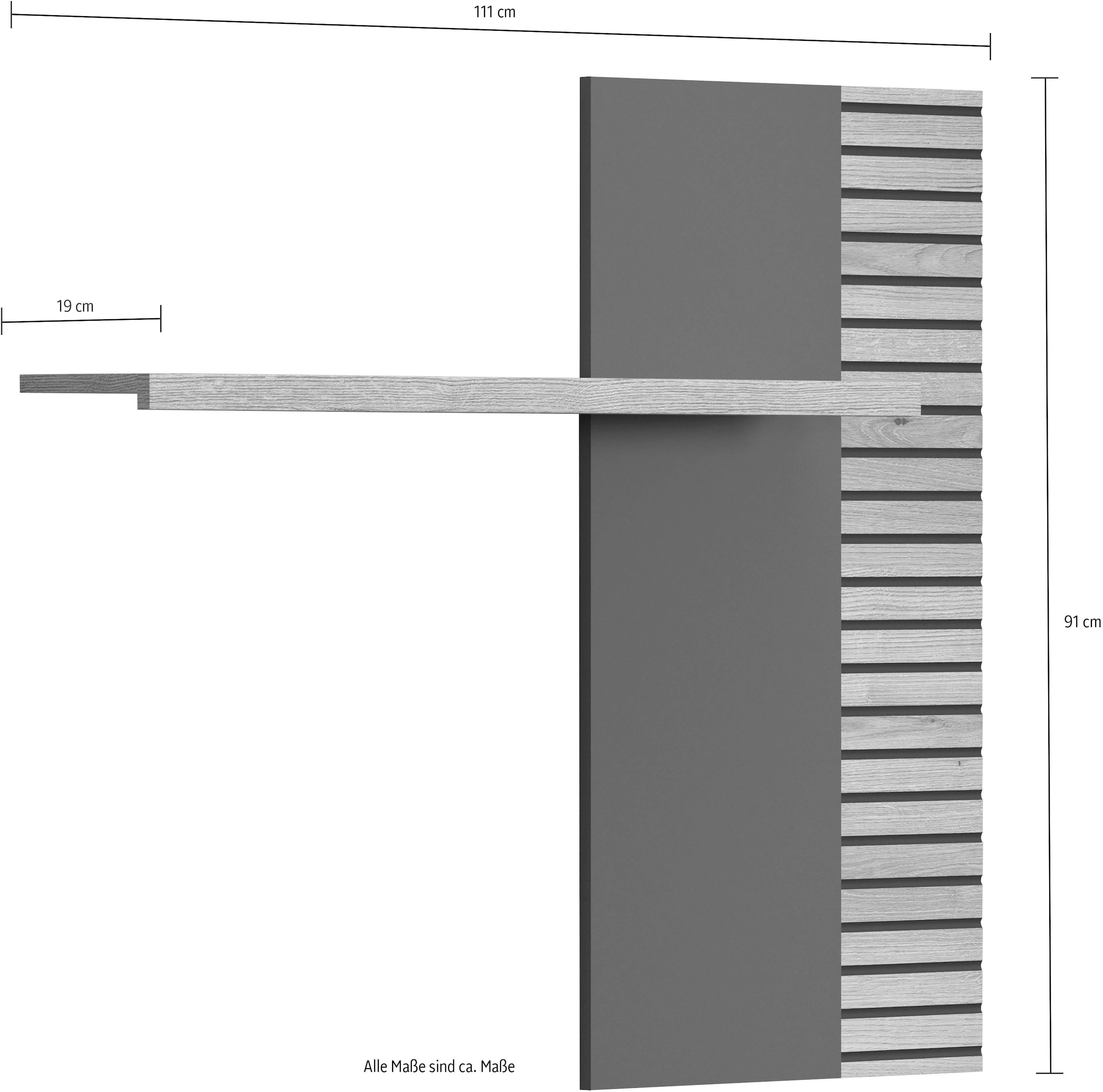 INOSIGN Wandregal »Norris«, (1 St.), Schweberegal mit Paneel