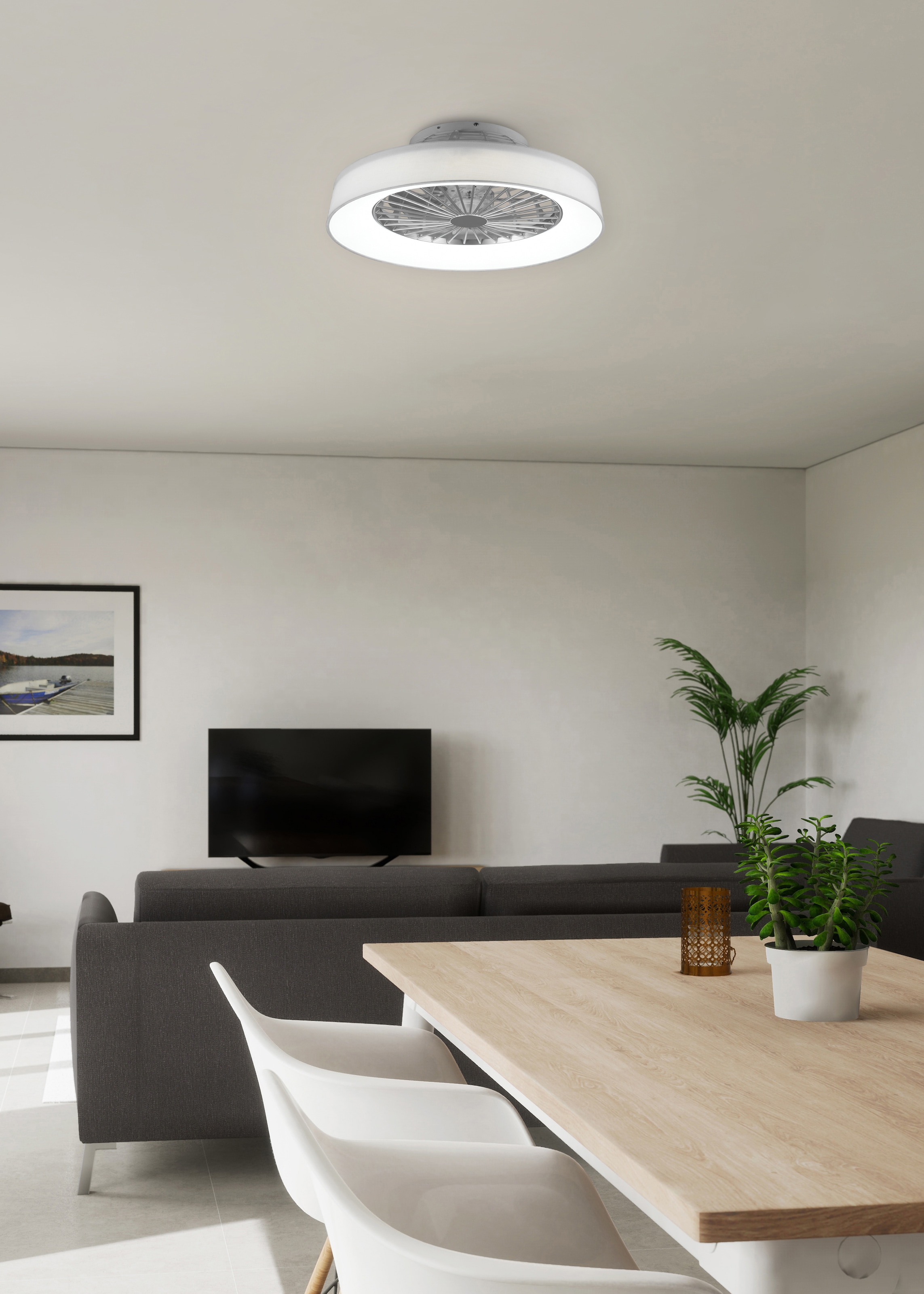 integrierter bestellen Ventilator mit | Fernbedienung, BAUR Nachtlicht. und Leuchte Dimmer getrennt Ventilator, schaltbar und