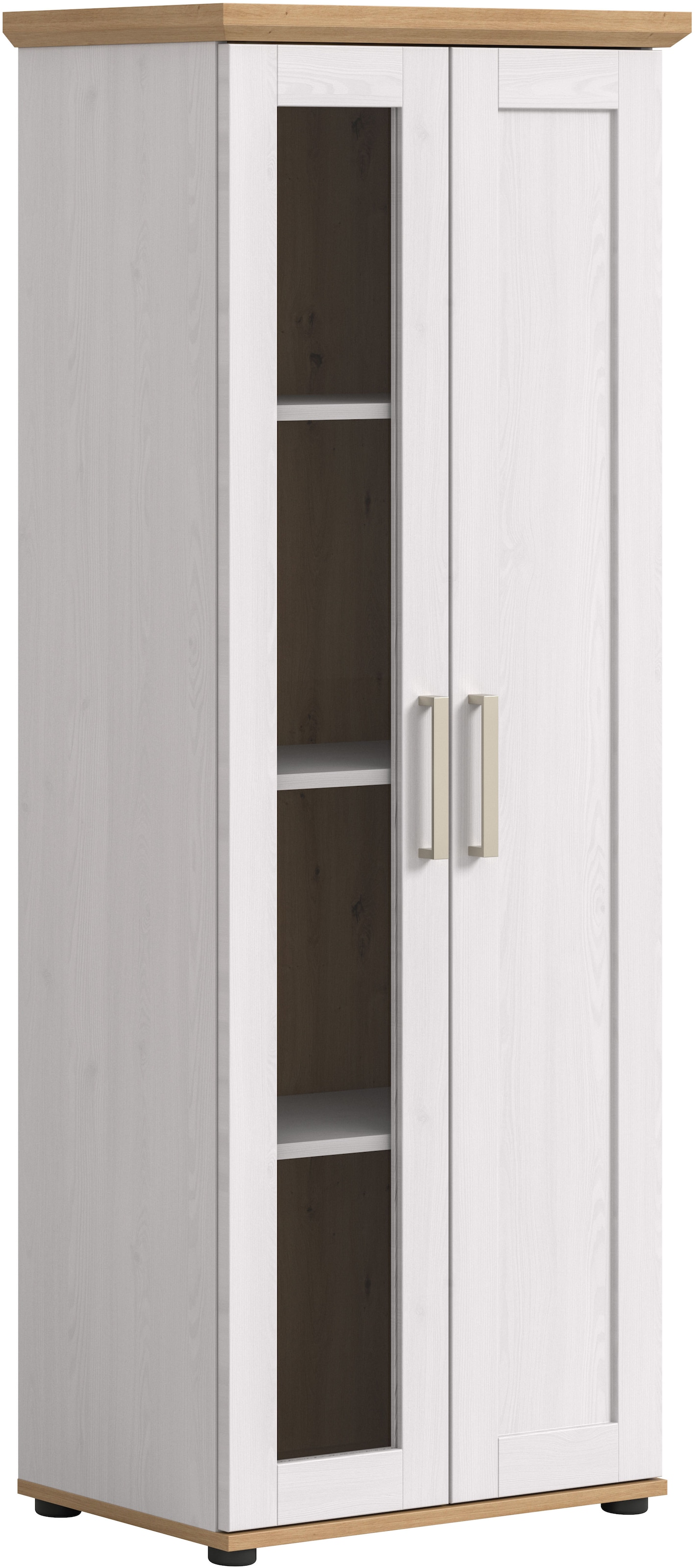 Home affaire Vitrine »Cosenza, Höhe 161 cm, 2 Türen, 4 Fächer«, (1 St.), Vitrine, Höhe 161 cm, Wohnzimmer, Esszimmer