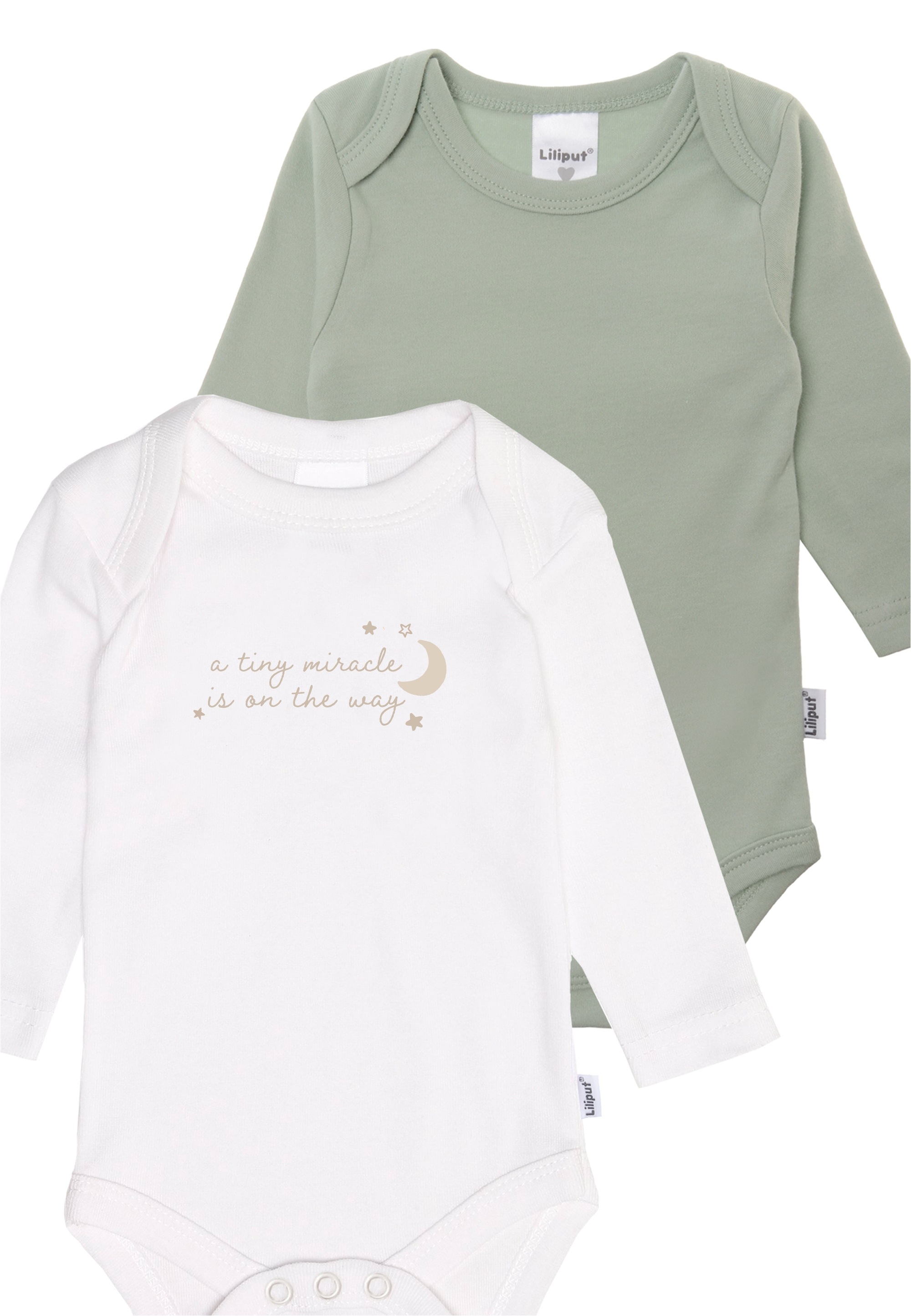 Liliput Body »a tiny mitacle is on the way«, 2er-Pack mit Druckknöpfen im Schritt