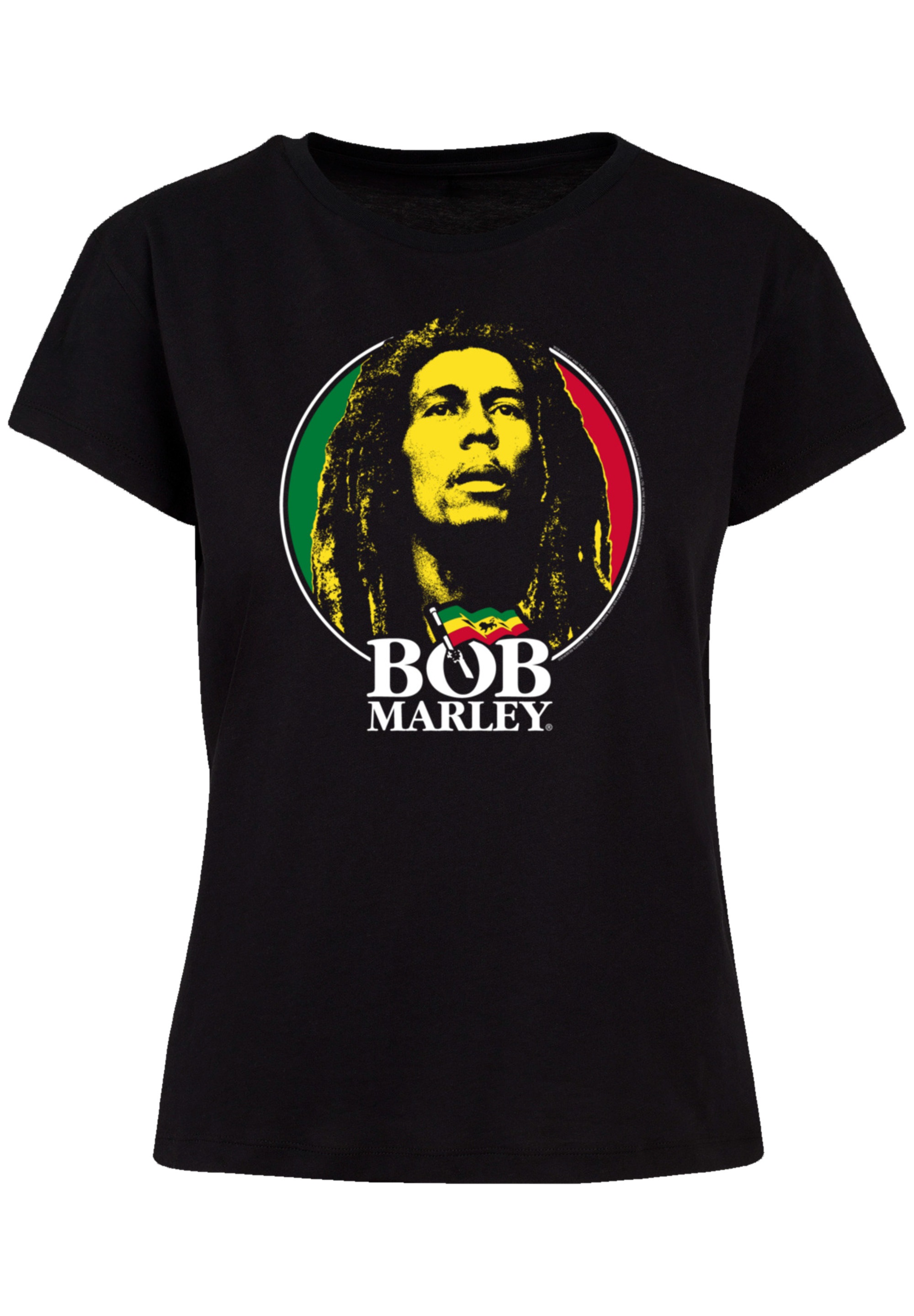 F4NT4STIC T-Shirt »Bob Marley Logo Badge Reggae Music«, Premium Qualität, Musik, By Rock Off
