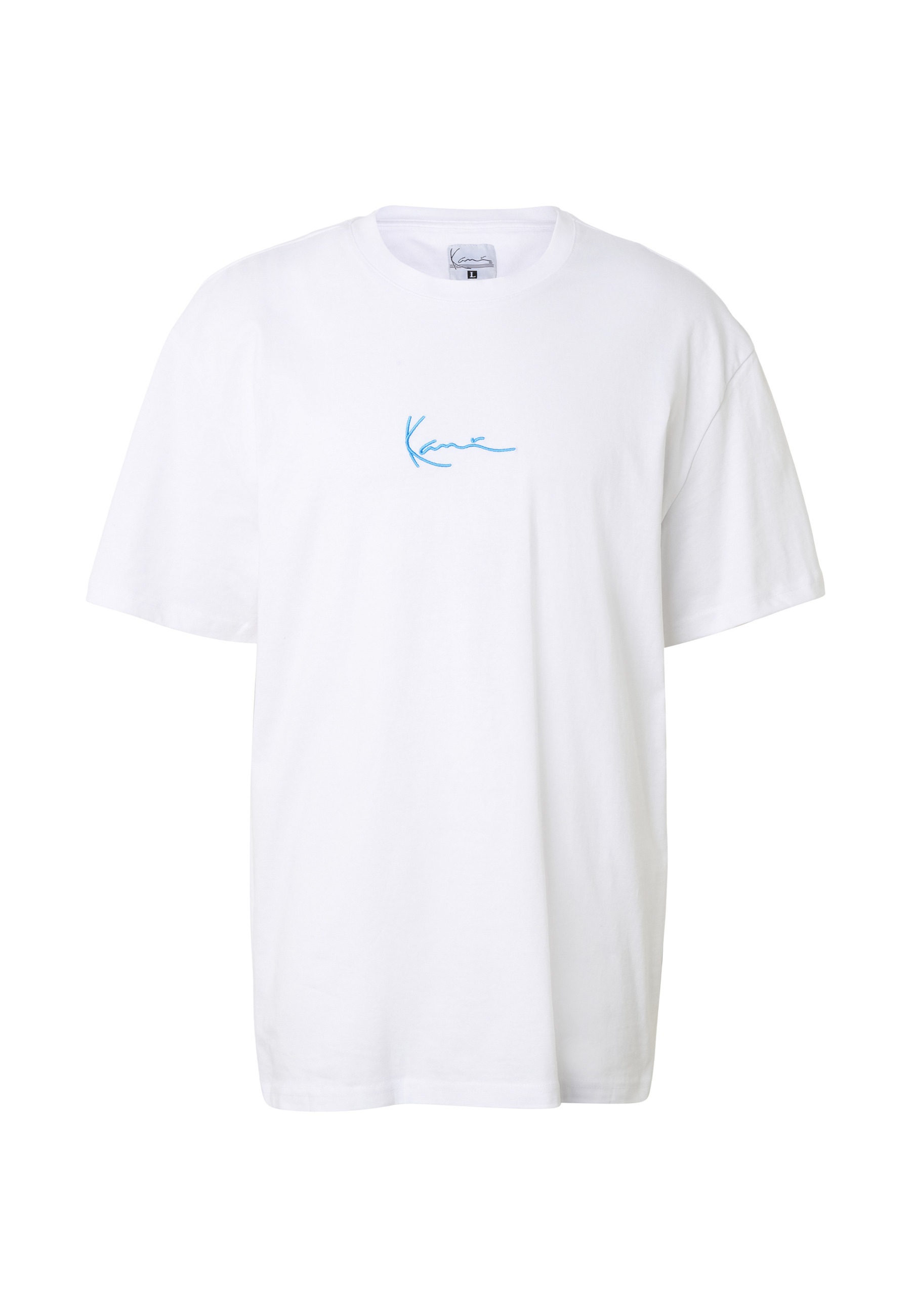 Karl Kani Kurzarmshirt "Karl Kani Herren Small Signature Blue Logo Tee white" 1 Stk.