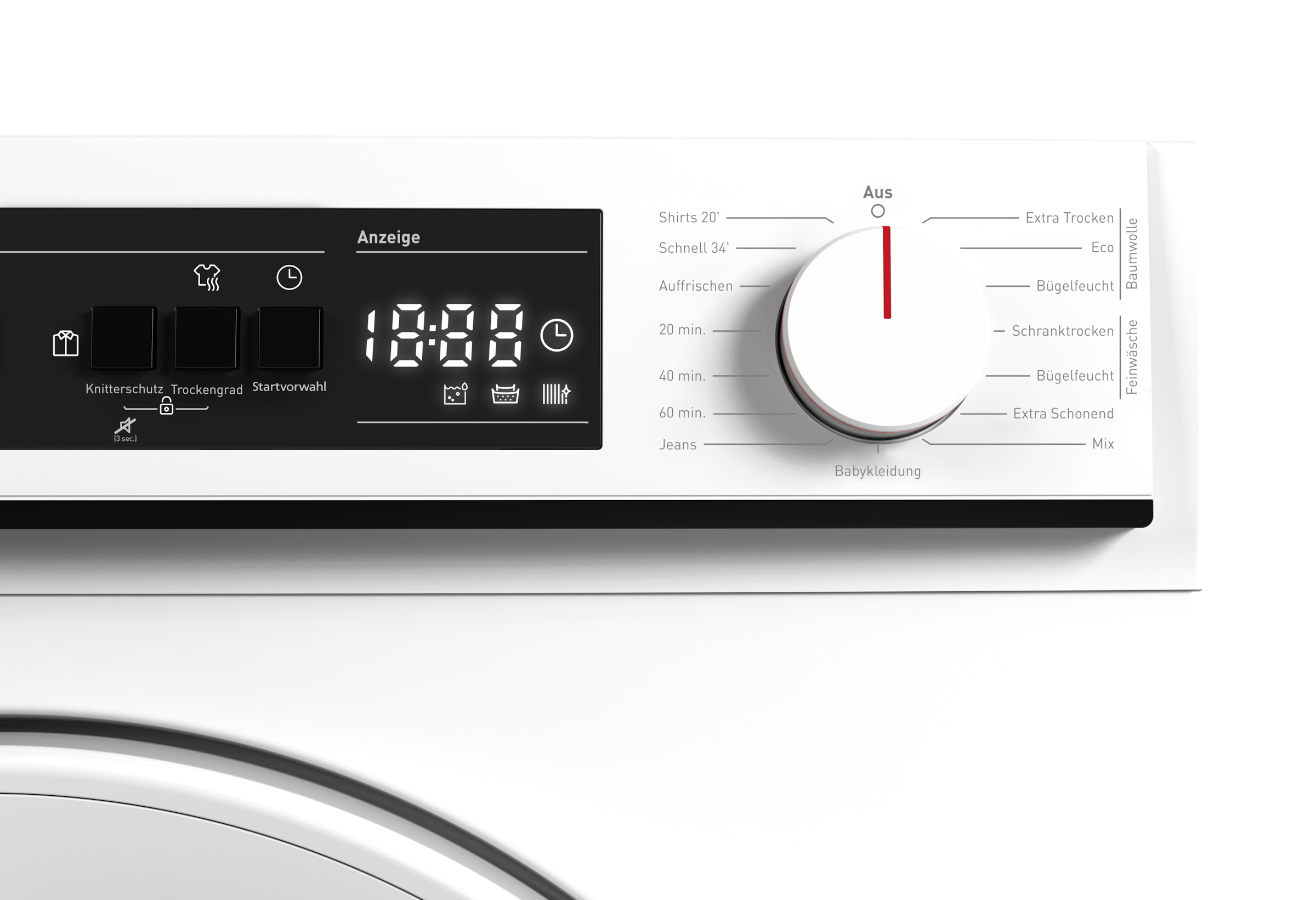 Sharp Wärmepumpentrockner »KD-NHA7S6PWE-DE« 7kg / EEK E / 3 Tasten / Plastik-Tür / Weiß