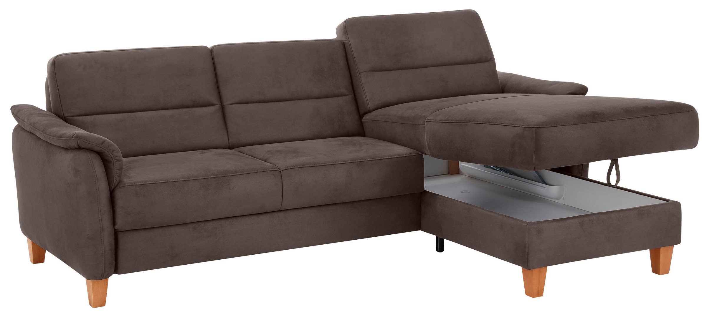 Home affaire Ecksofa »Palmera L-Form«, Federkern, wahlweise mit Bettfunktion und mit/ohne Bettkasten