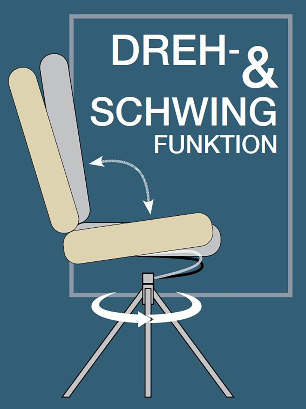 MCA furniture 4-Fußstuhl »NALON Esszimmerstuhl (2er Set) - Stuhl«, (Set), 2 St., Veloursstoff, 360° drehbar, Schwingfunktion, Metall, Veloursoptik, belastbar 120 kg