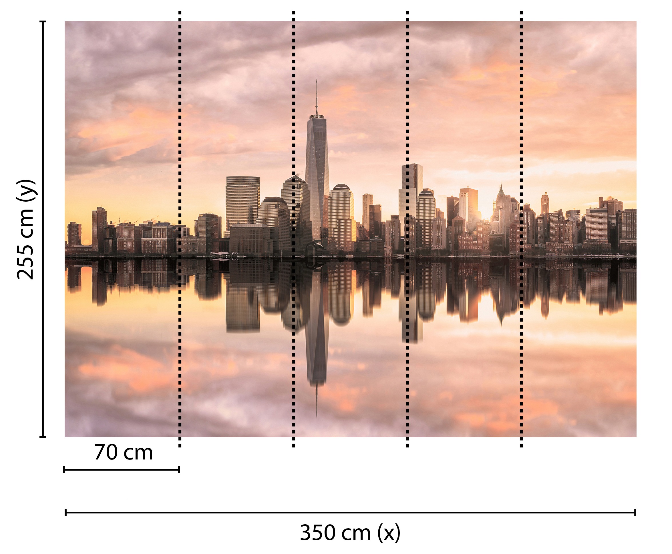 living walls Fototapete »Designwalls Skyline New York 2«, Vlies, Wand, Schräge, Decke