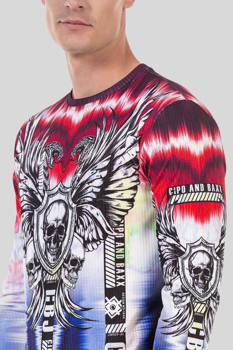 Cipo & Baxx T-Shirt »Sweatshirts«, mit Print und Farbverlauf