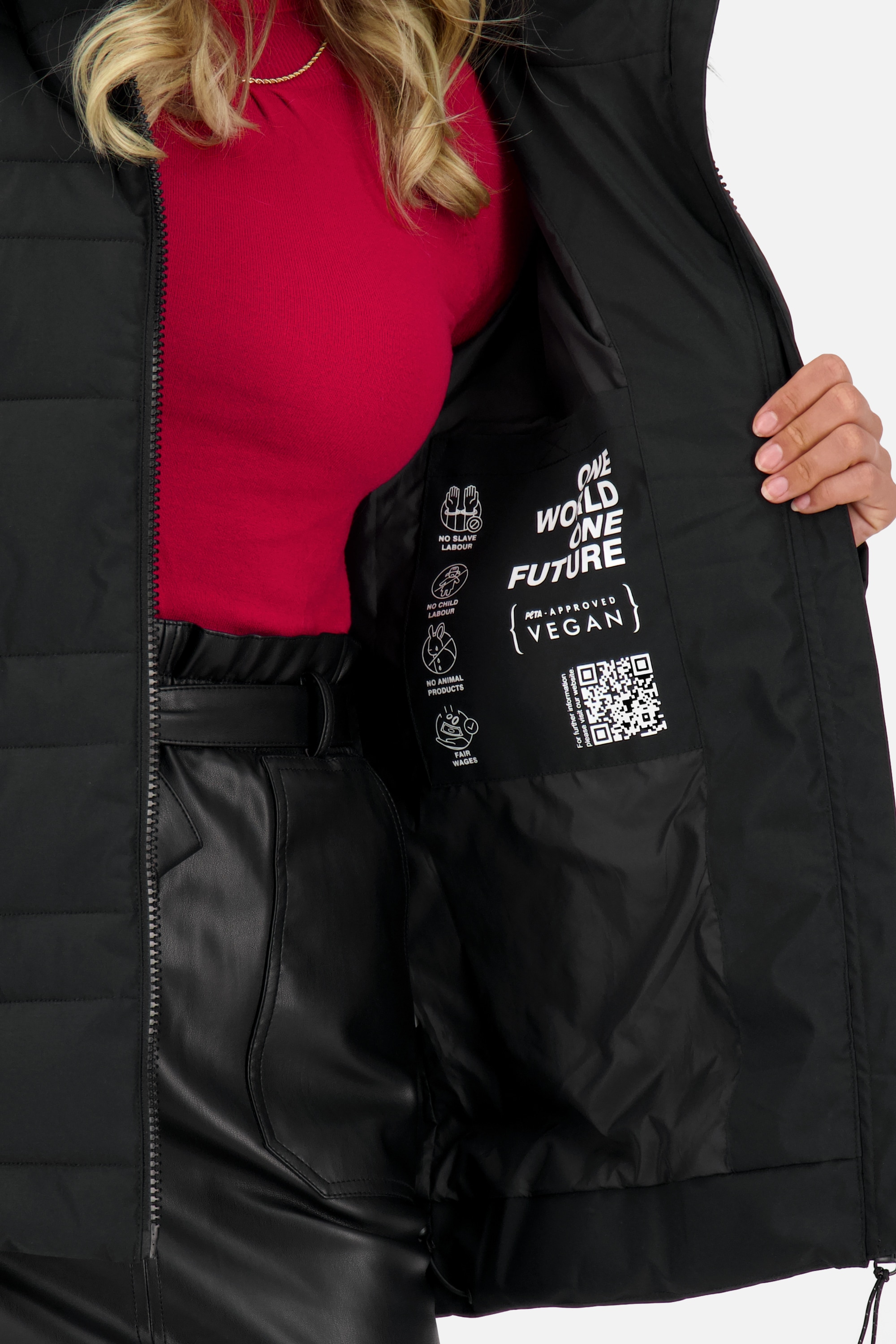 Alife & Kickin Winterjacke »Damen ZophiaAK A«, leicht taillierter Passform, Kapuze und Kunstfell sind abnehmbar