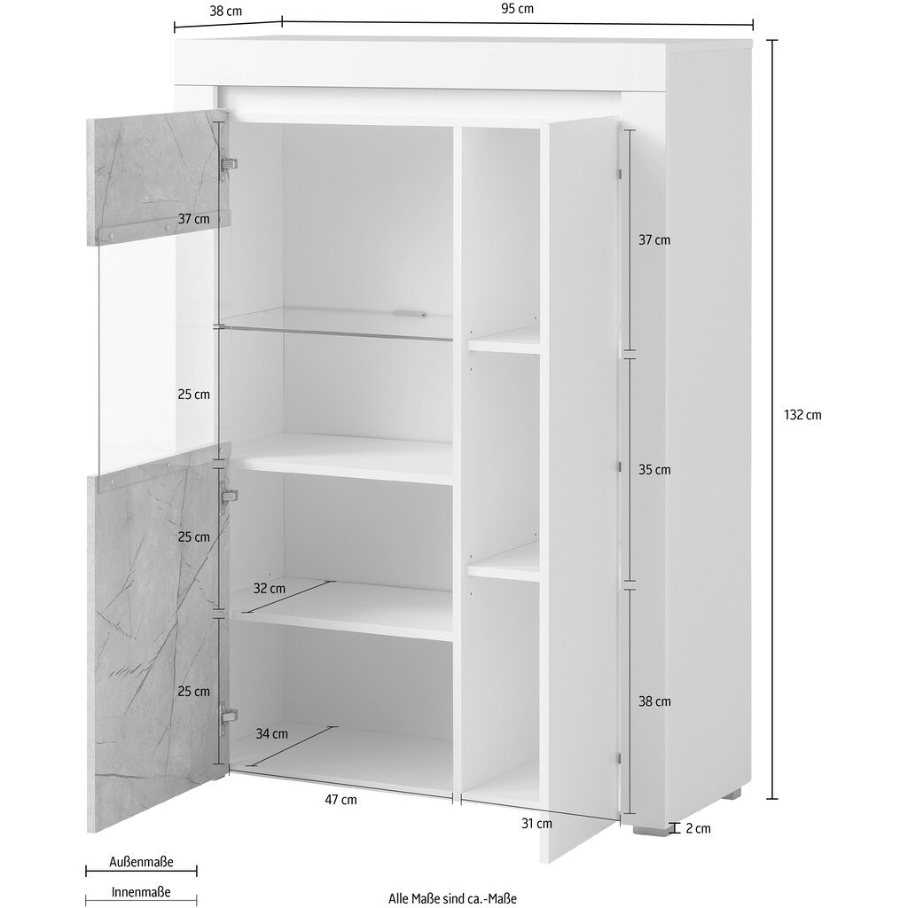 Home affaire Vitrine »Stone Marble«