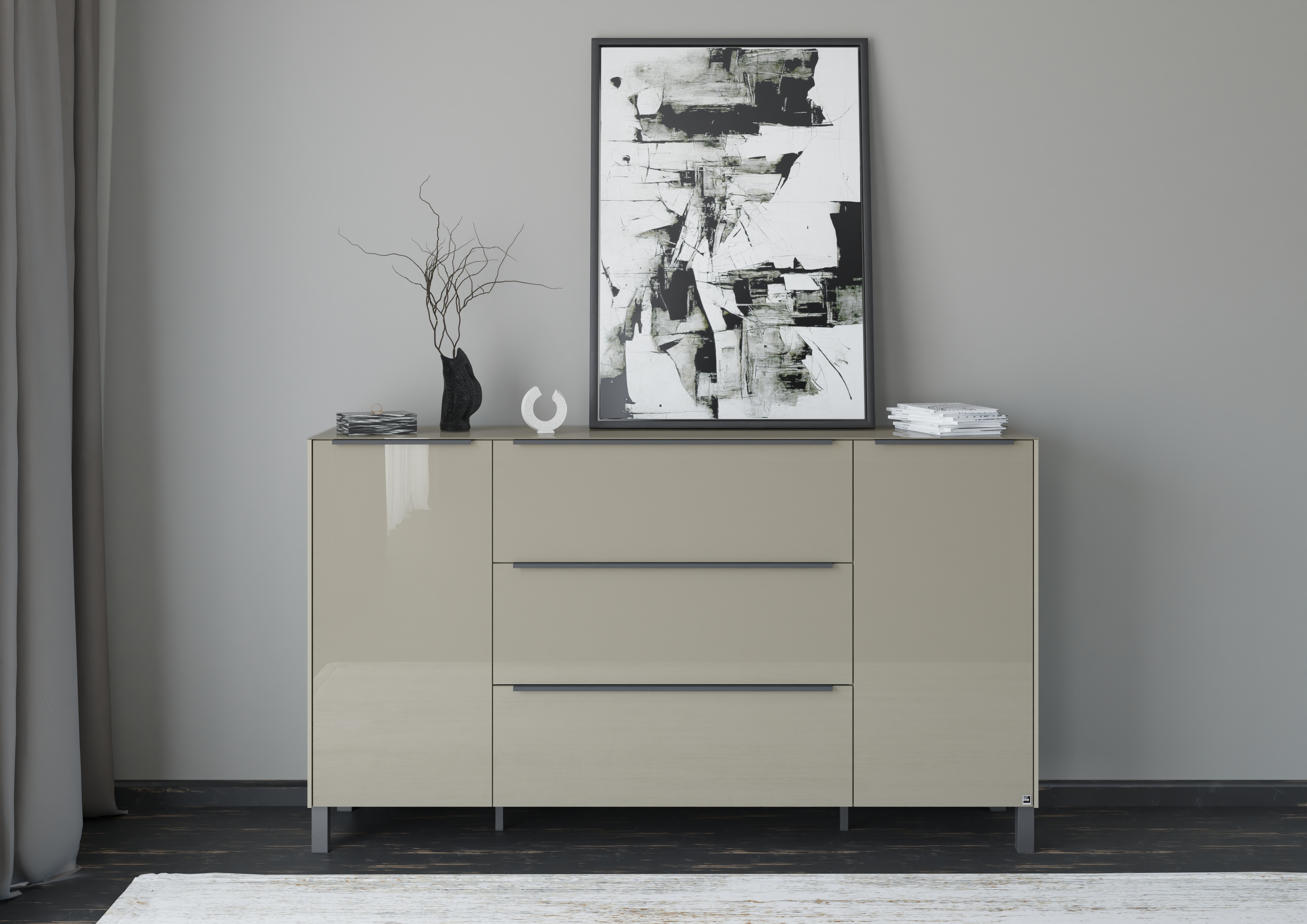 set one by Musterring Sideboard "Reno" 1 Stk. tlg. Mit Vierkantfuß in diversen Farben, 106 cm Höhe & Farbauswahl