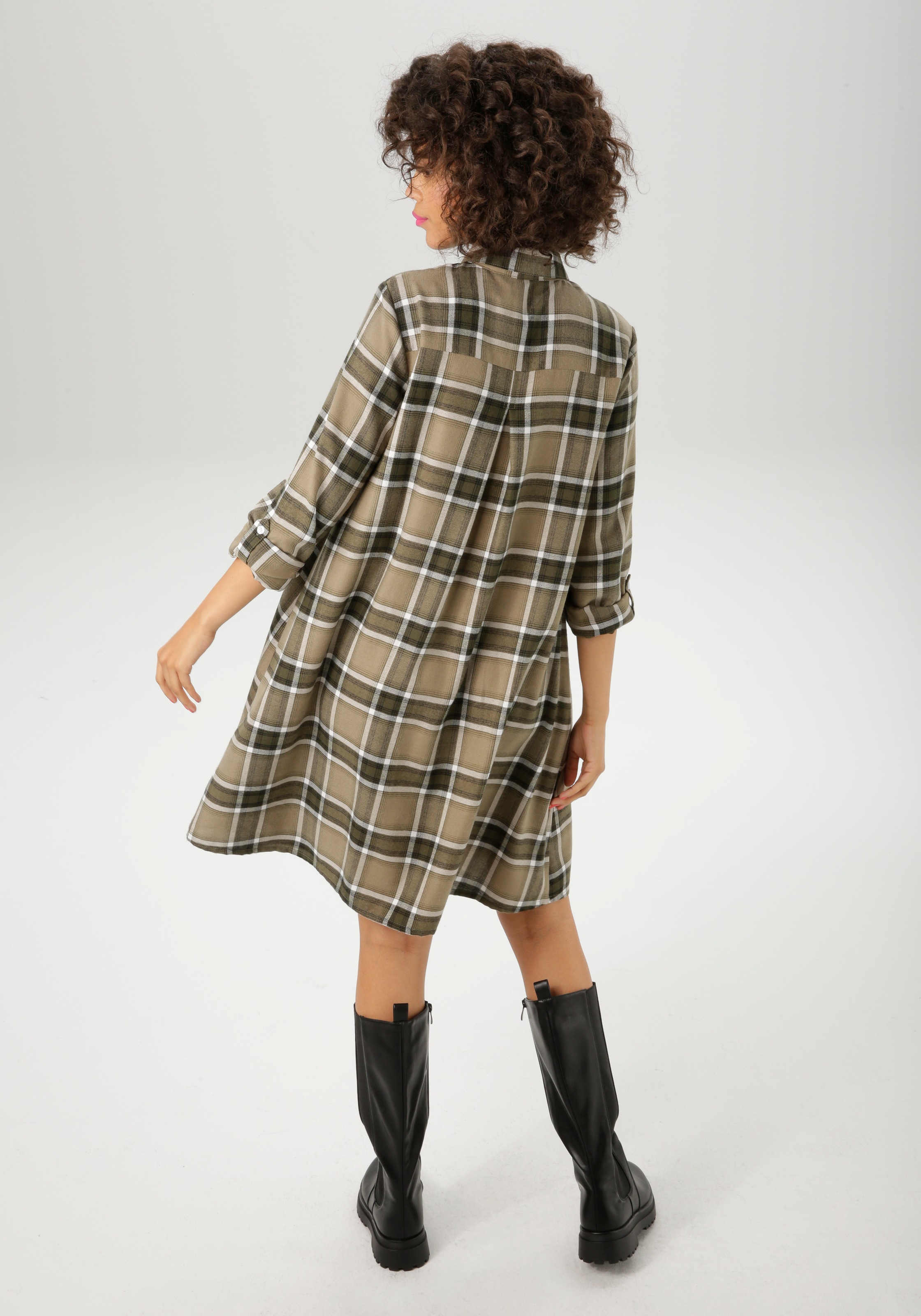 Thumbnail - Aniston CASUAL Hemdblusenkleid im trendfarbigen Karo-Dessin - NEUE KOLLEKTION