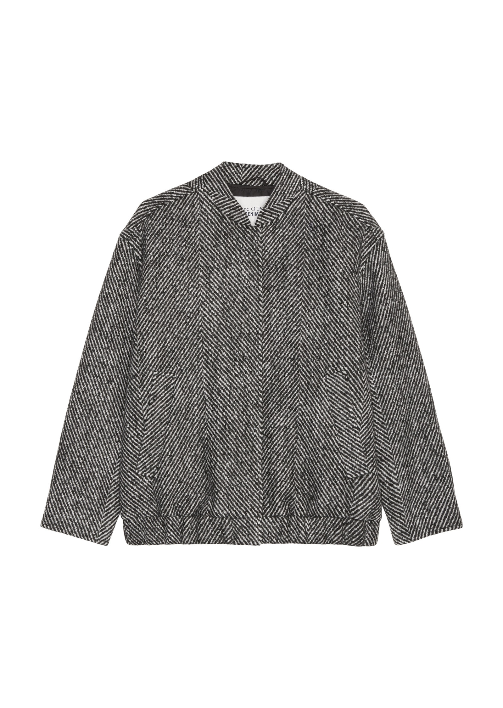 Marc O'Polo DENIM Outdoorjacke »mit Fischgrät-Muster«, ohne Kapuze