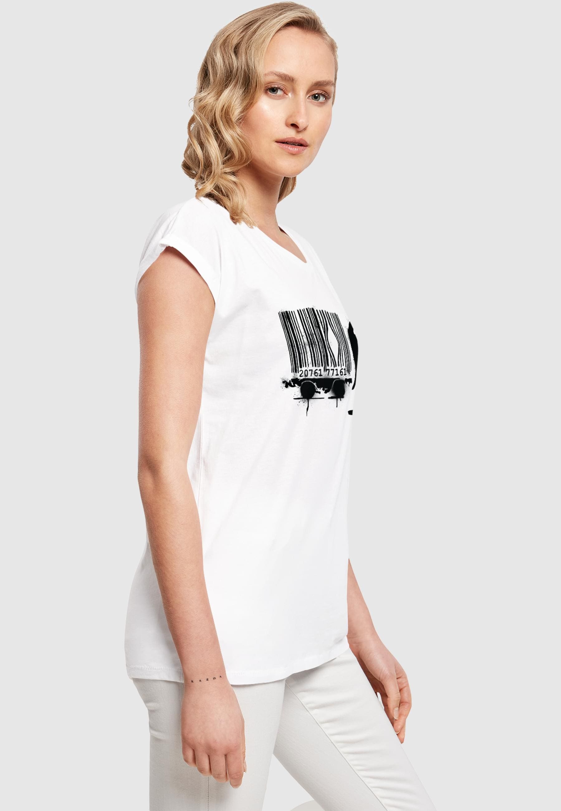 Merchcode T-Shirt »Merchcode Ladies Brandalised - Barcode Leopard Circle T-Shirt« 1 Stk. tlg.