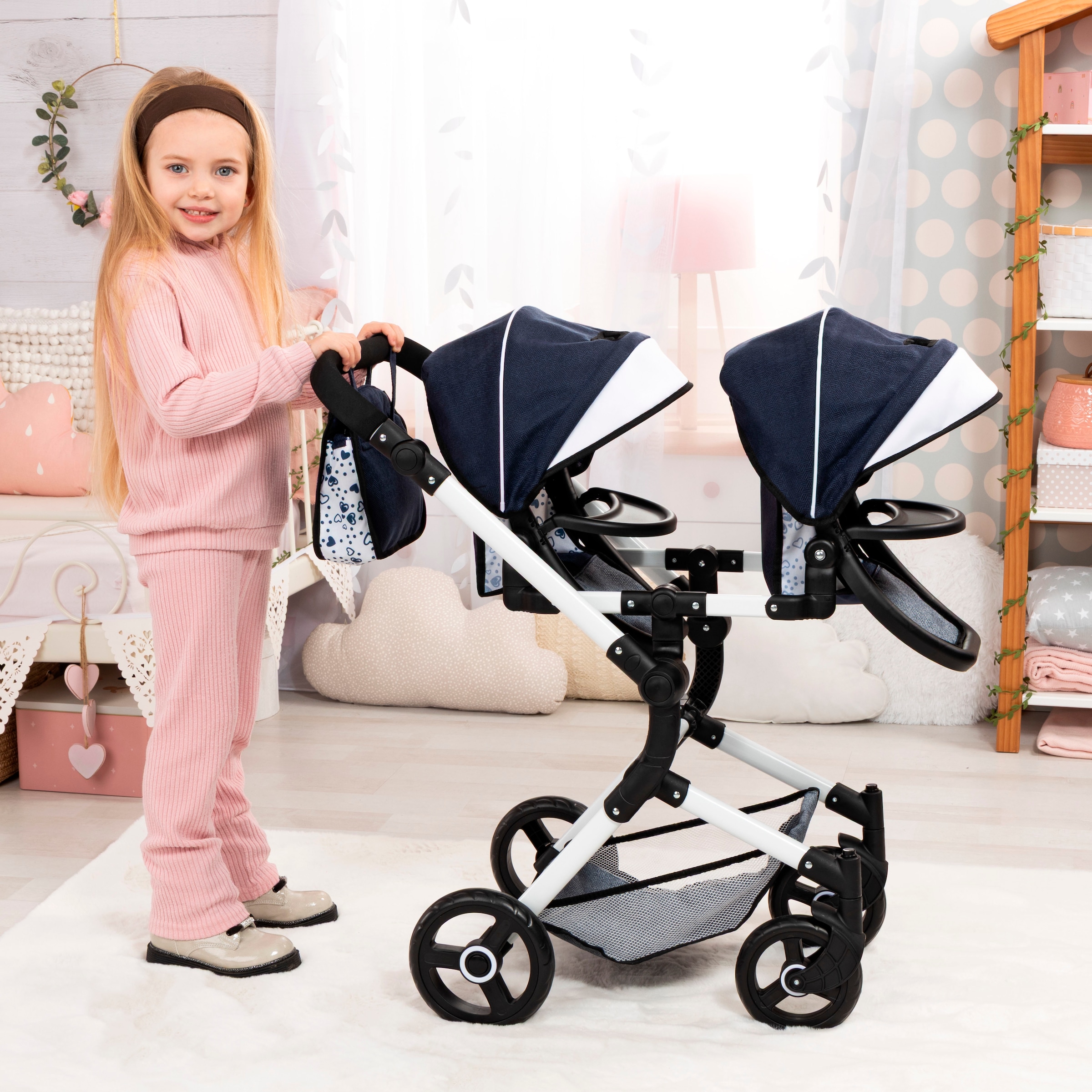 Bayer Puppen-Zwillingsbuggy »Twin Neo«, mit Wickeltasche