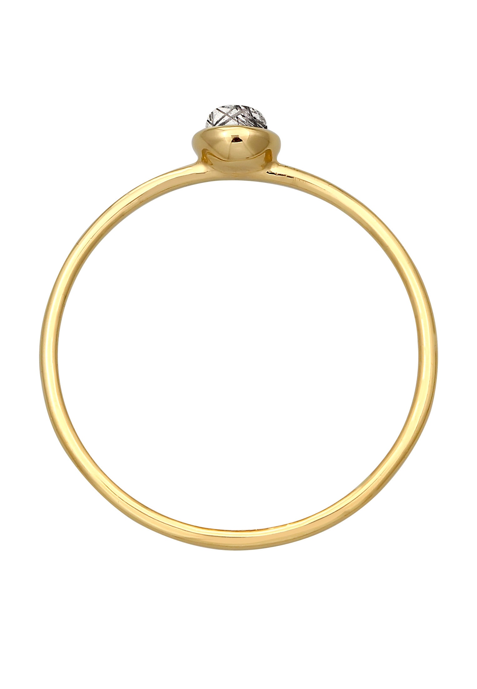 Elli Premium Fingerring »Solitär Mondstein Edelstein 375 Gelbgold«