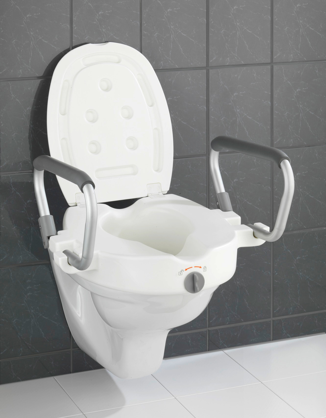WENKO WC-Sitz »Secura«, SItzerhöhung mit Stützgriffen