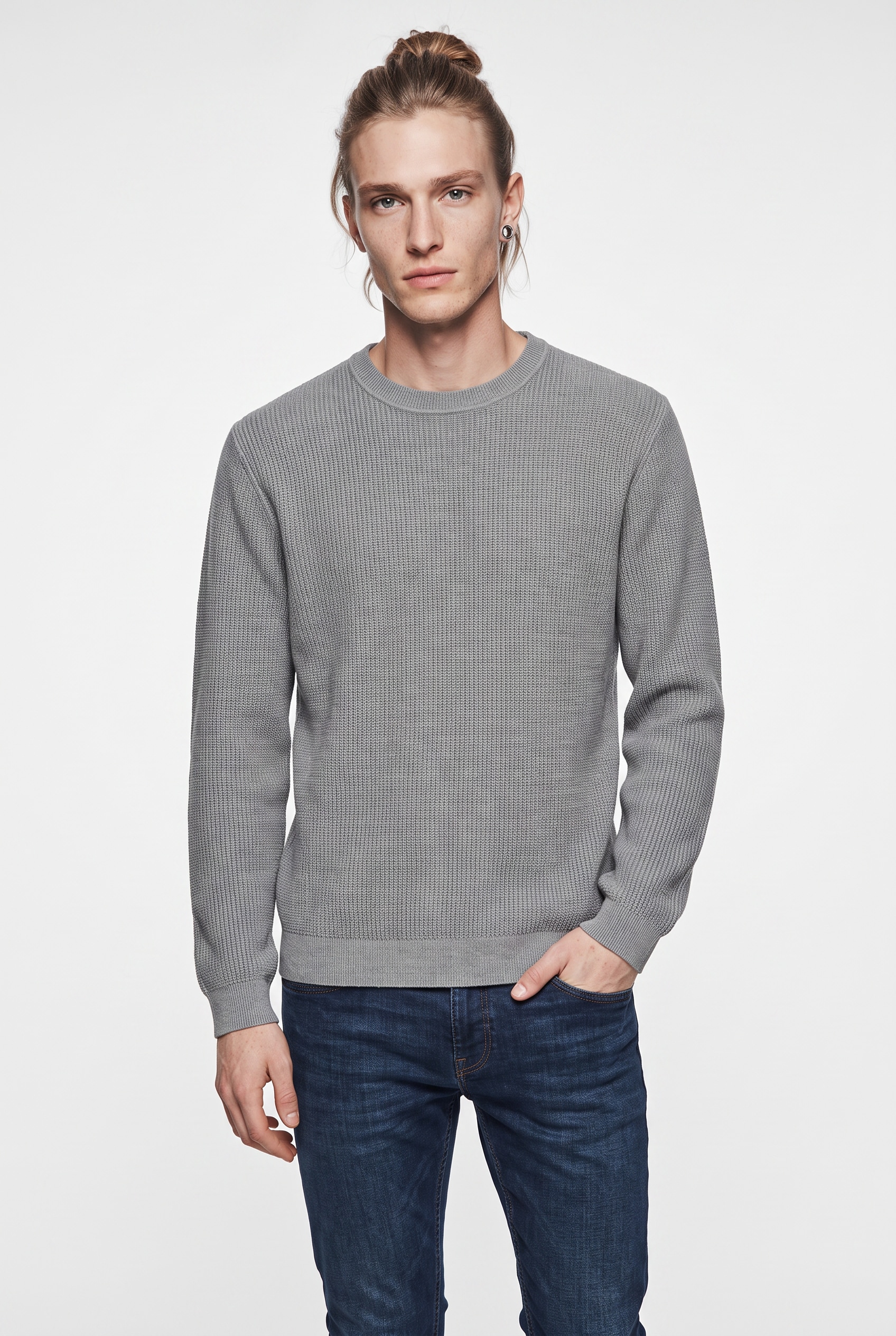 Jack & Jones Rundhalspullover "JPRBLACONNOR KNIT CREW NECK" Baumwolle, regular fit