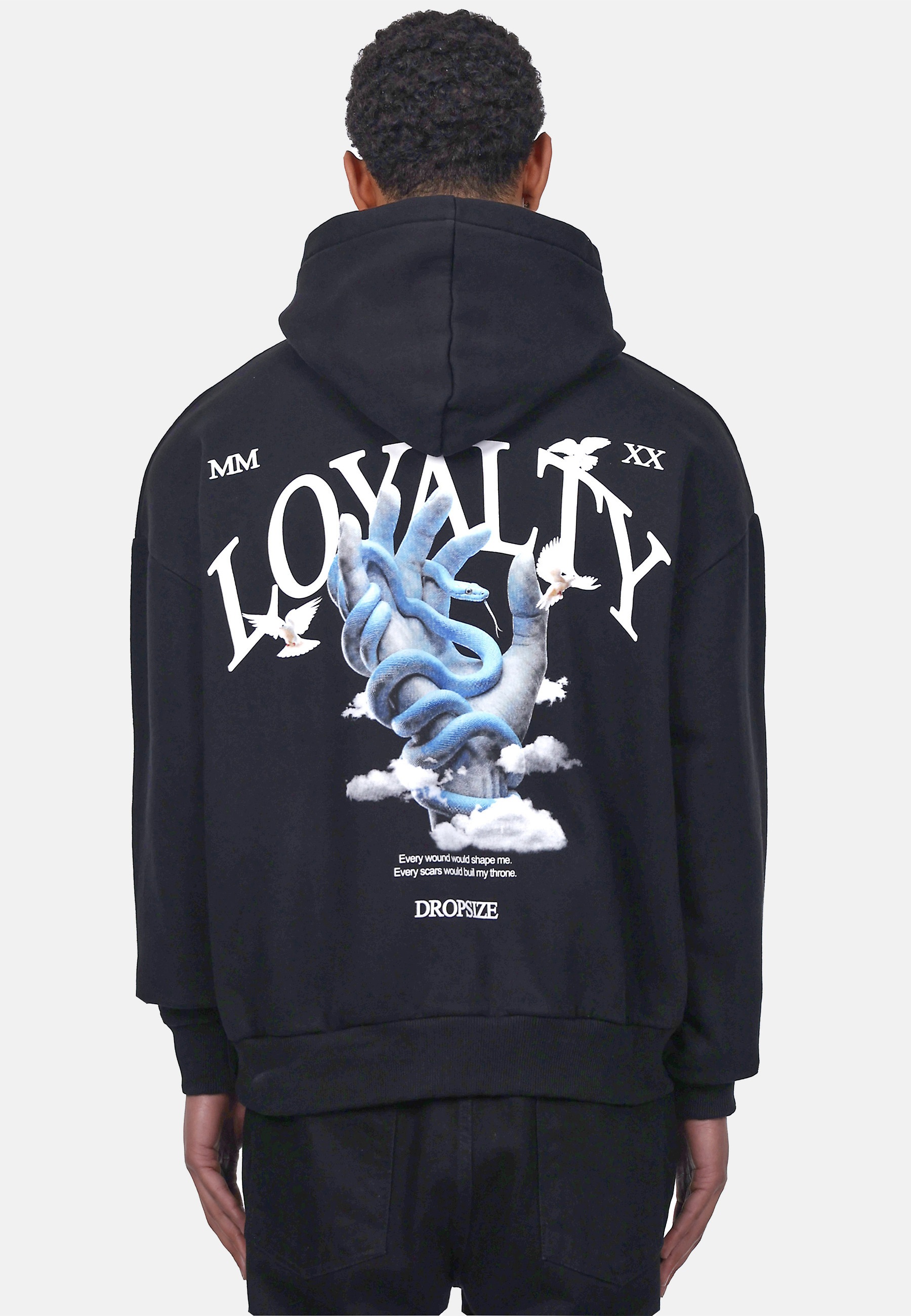 Dropsize Kapuzenpullover »Dropsize HEAVY OVERSIZE SNAKE HAND HOODIE« 1 Stk.