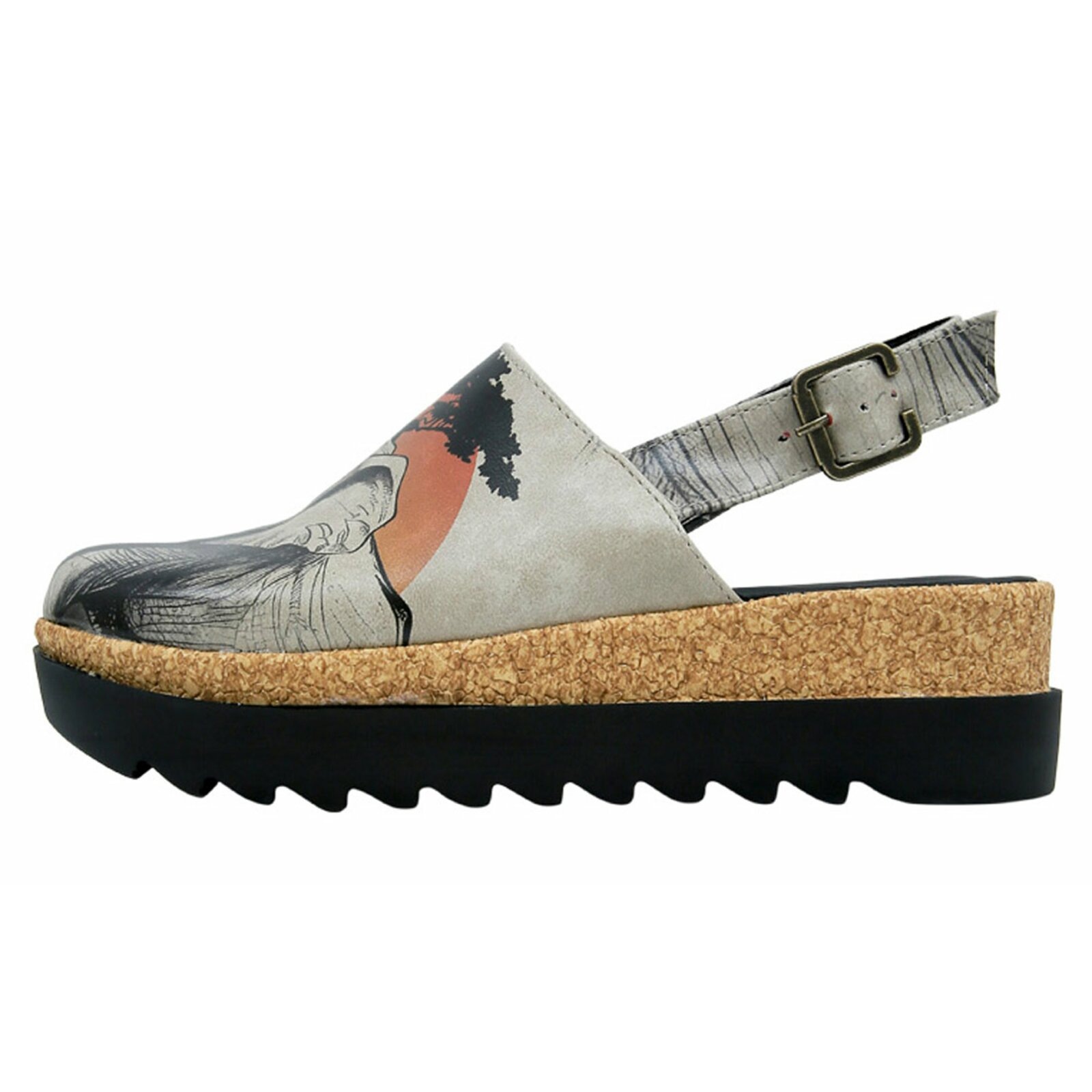 DOGO Sandale "Damen Akita Sunset Animals Vegan Damen Sandalen/ Sandaletten /", Vegan