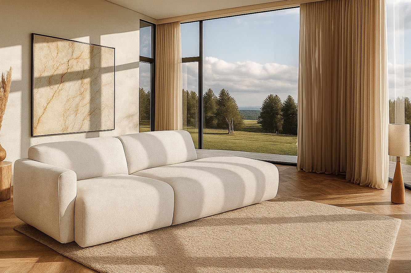 OTTO home 2-Sitzer "Myrland Kompaktsofa" Breite 263 cm, Chenille, Easy Clean Stoff, mit Kaltschaum
