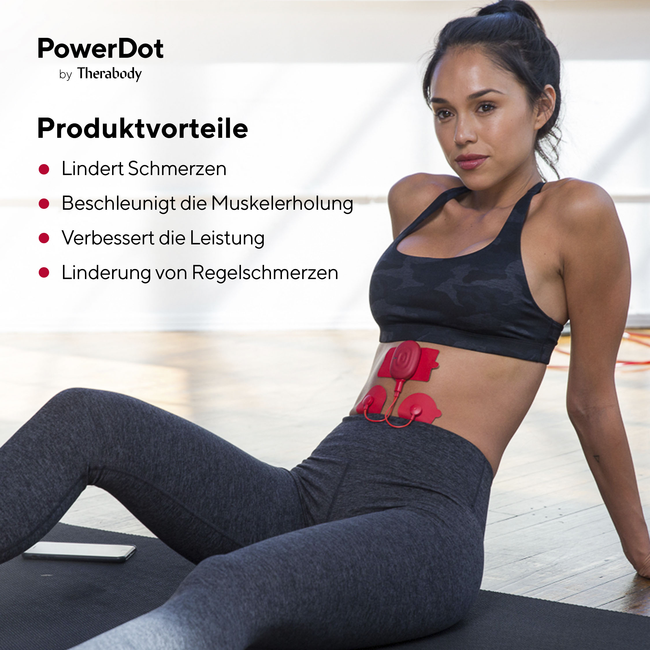 Thumbnail - Therabody TENS-EMS-Gerät "PowerDot UNO RED 2.0 Muskelstimulator, bis zu 20 Stunden Akkulaufzeit" Schmerzlinderung, Muske...