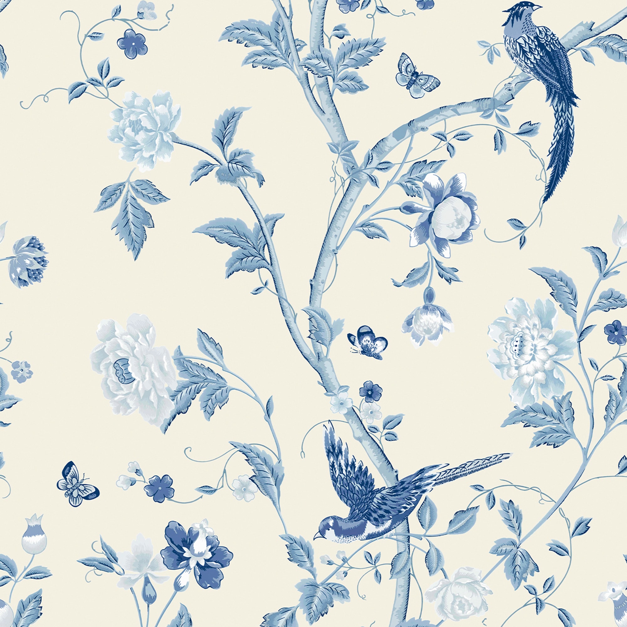 LAURA ASHLEY Vliestapete "Summer Palace" gemustert FSC zertifiziert, mit lebhaftem Druck, 10 Meter Länge